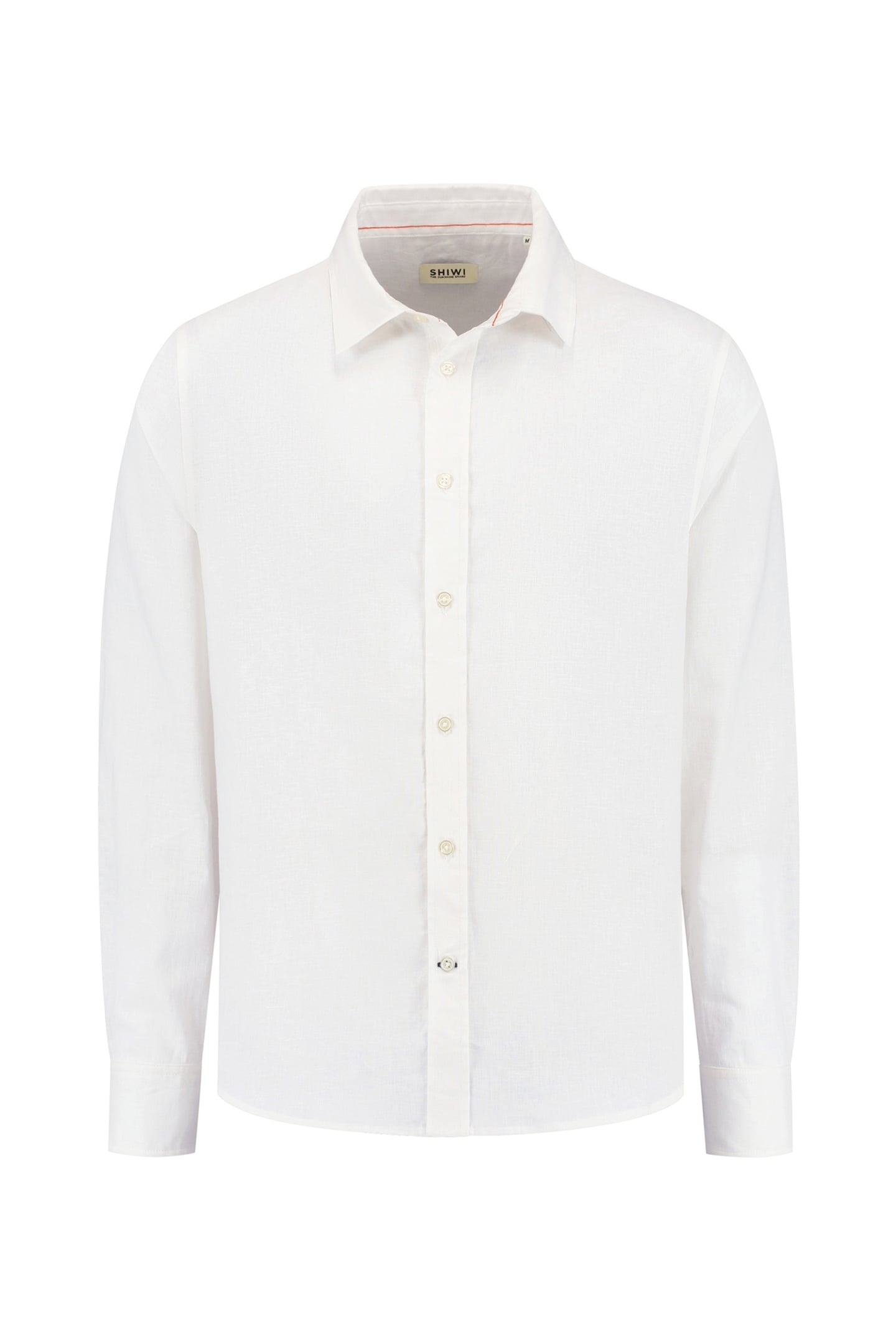 RICK LINEN LONG SLEEVE SHIRT SOLID WHITE 5