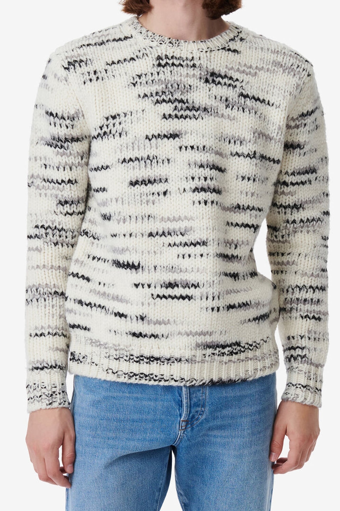 BAPO PULLOVER ECRU/BLACK 1