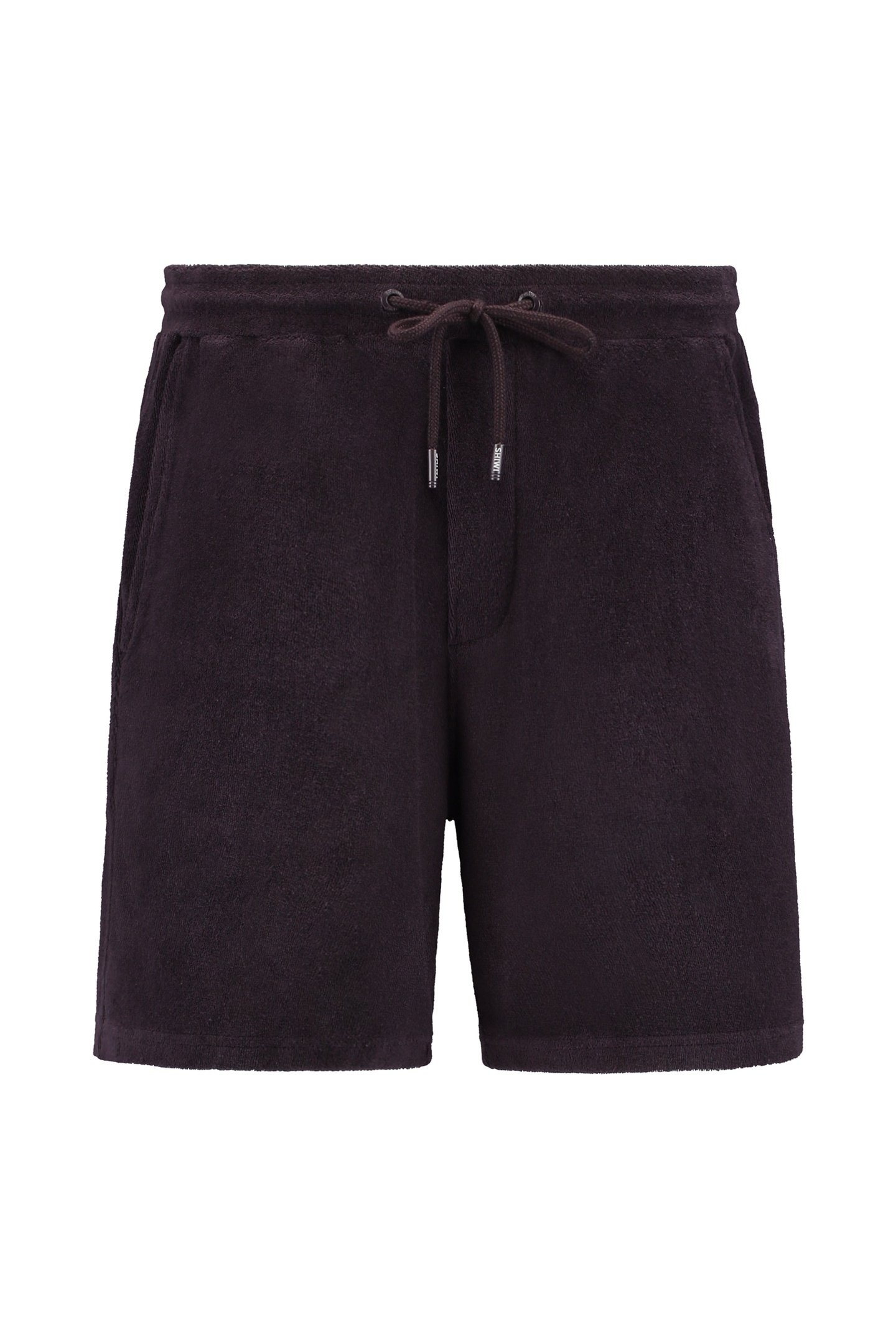 EVAN TOWELING SHORTS SOLID PURPLE ROCK 8