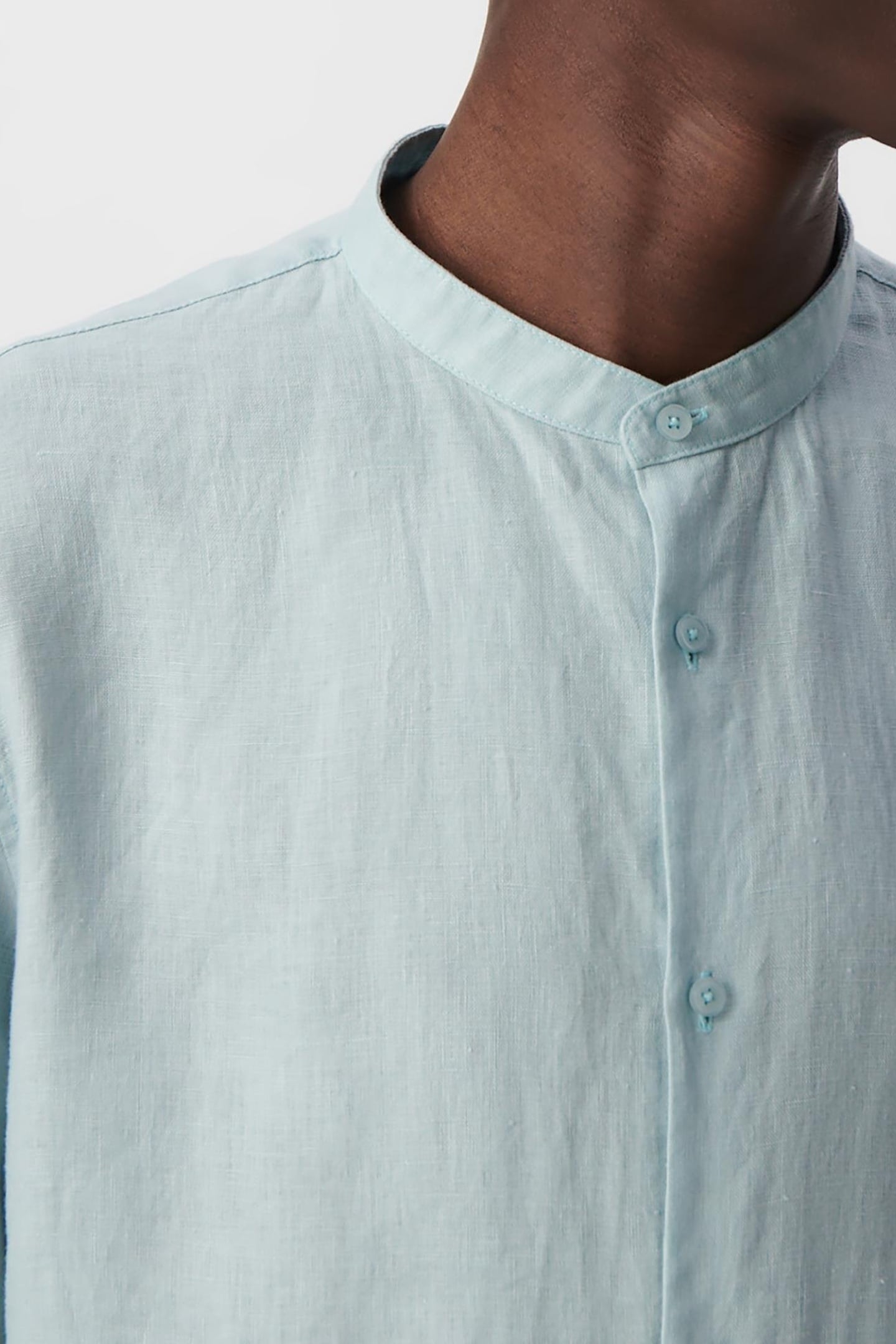 HORIZON LINEN REGULAR SHIRT WITH MANDARIN COLLAR 6