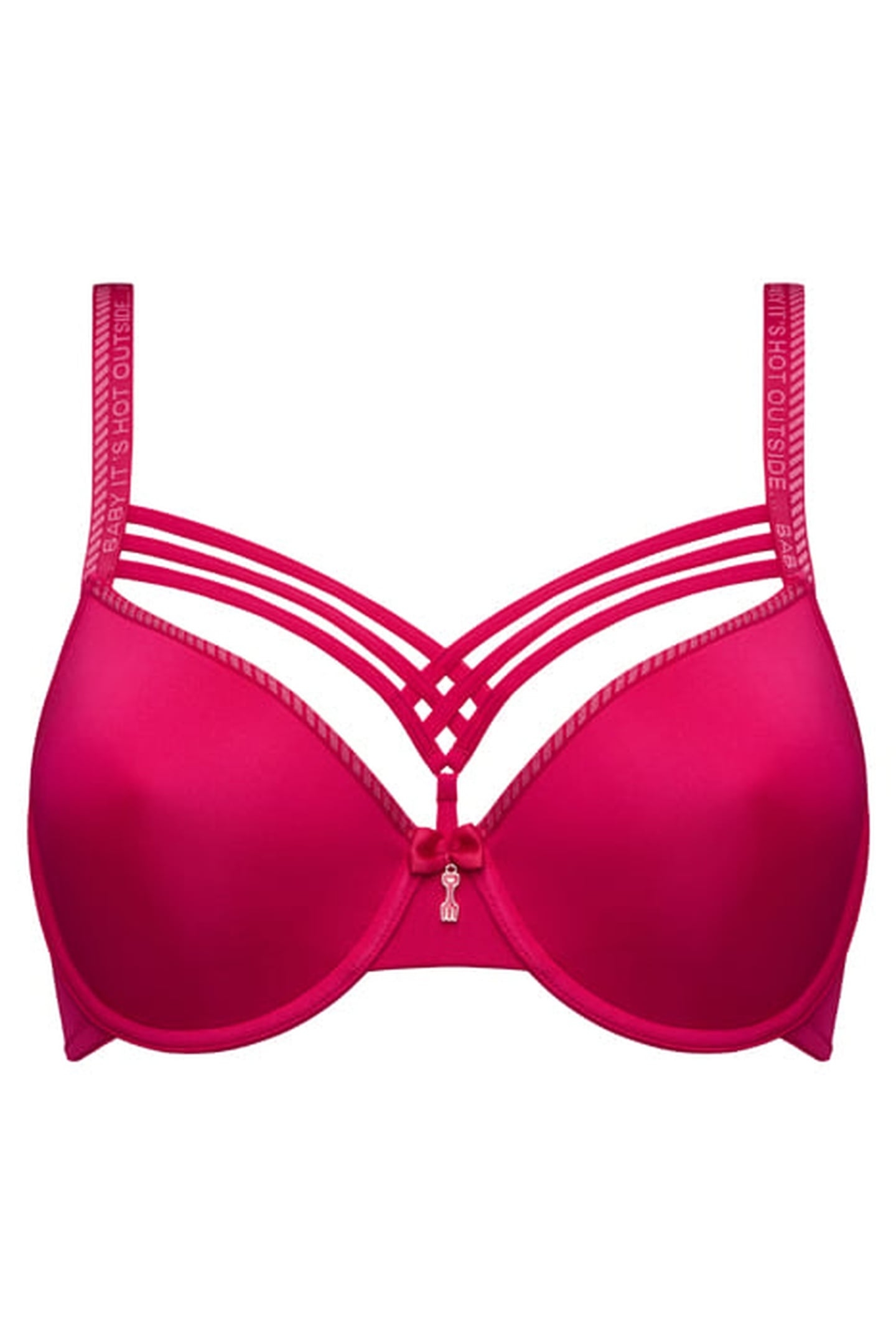 DAME DE PARIS AZALEA RED PLUNGE BRA 3
