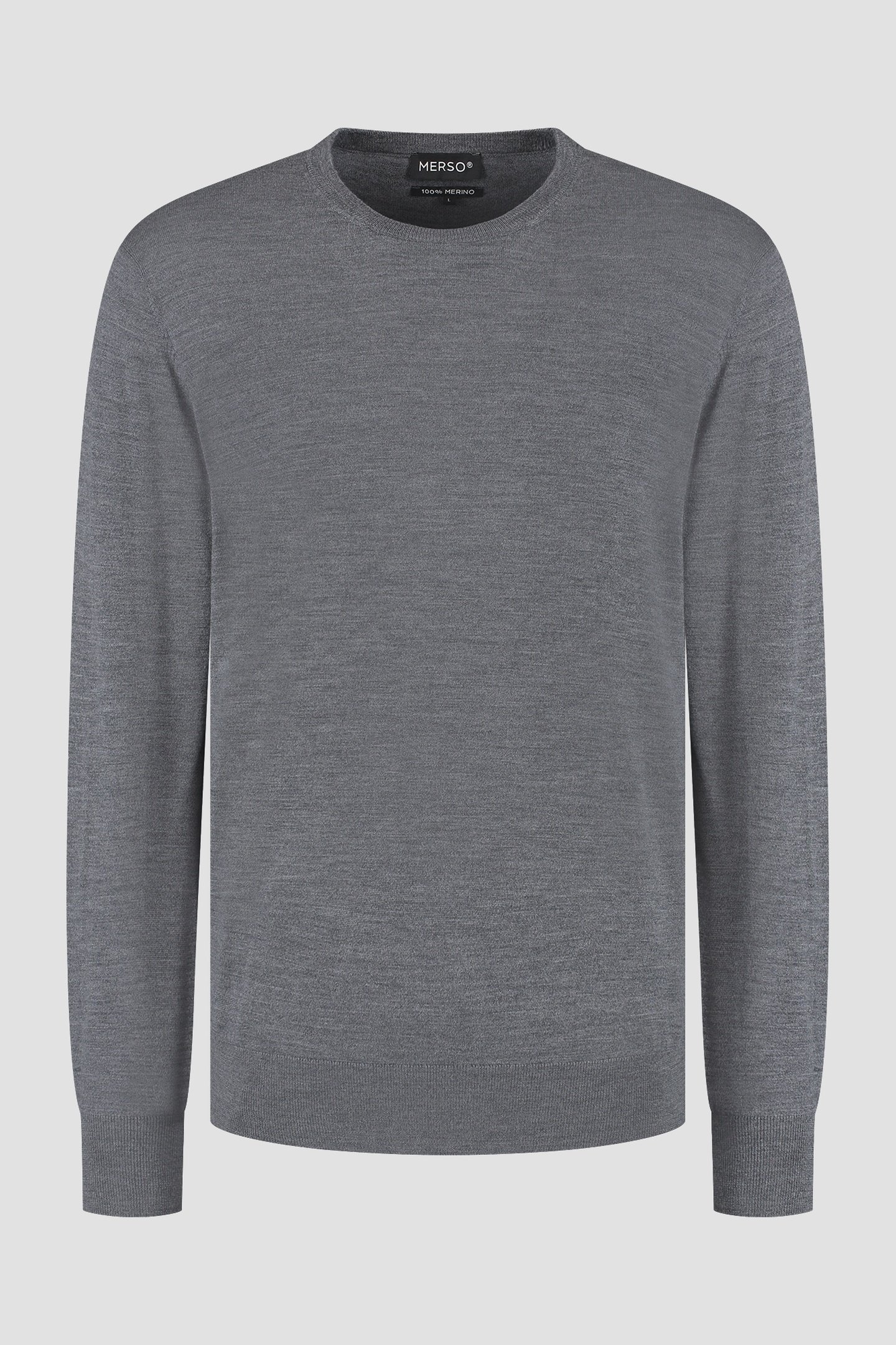 CREW NECK 100% MERINO STORM GREY 3