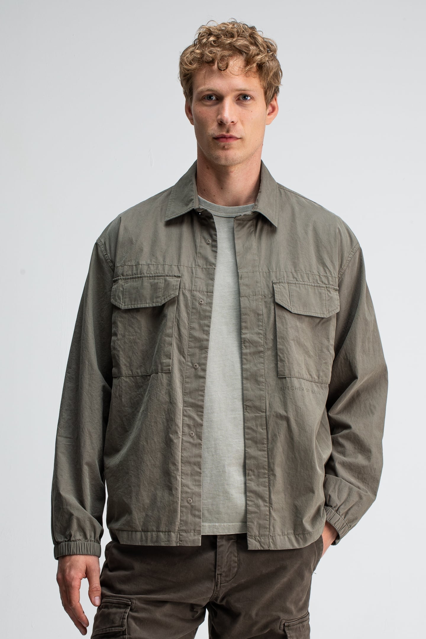 DAN COTTON OVERSHIRT DK. GRANITE GREEN 1