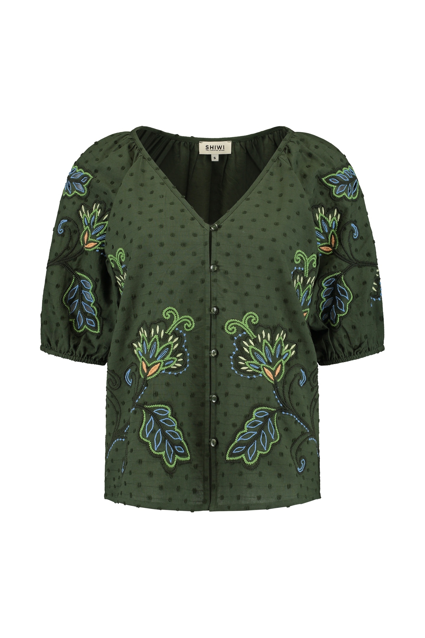 ERIN DOBBY BLOUSE GREEN PINES DOBBY 8