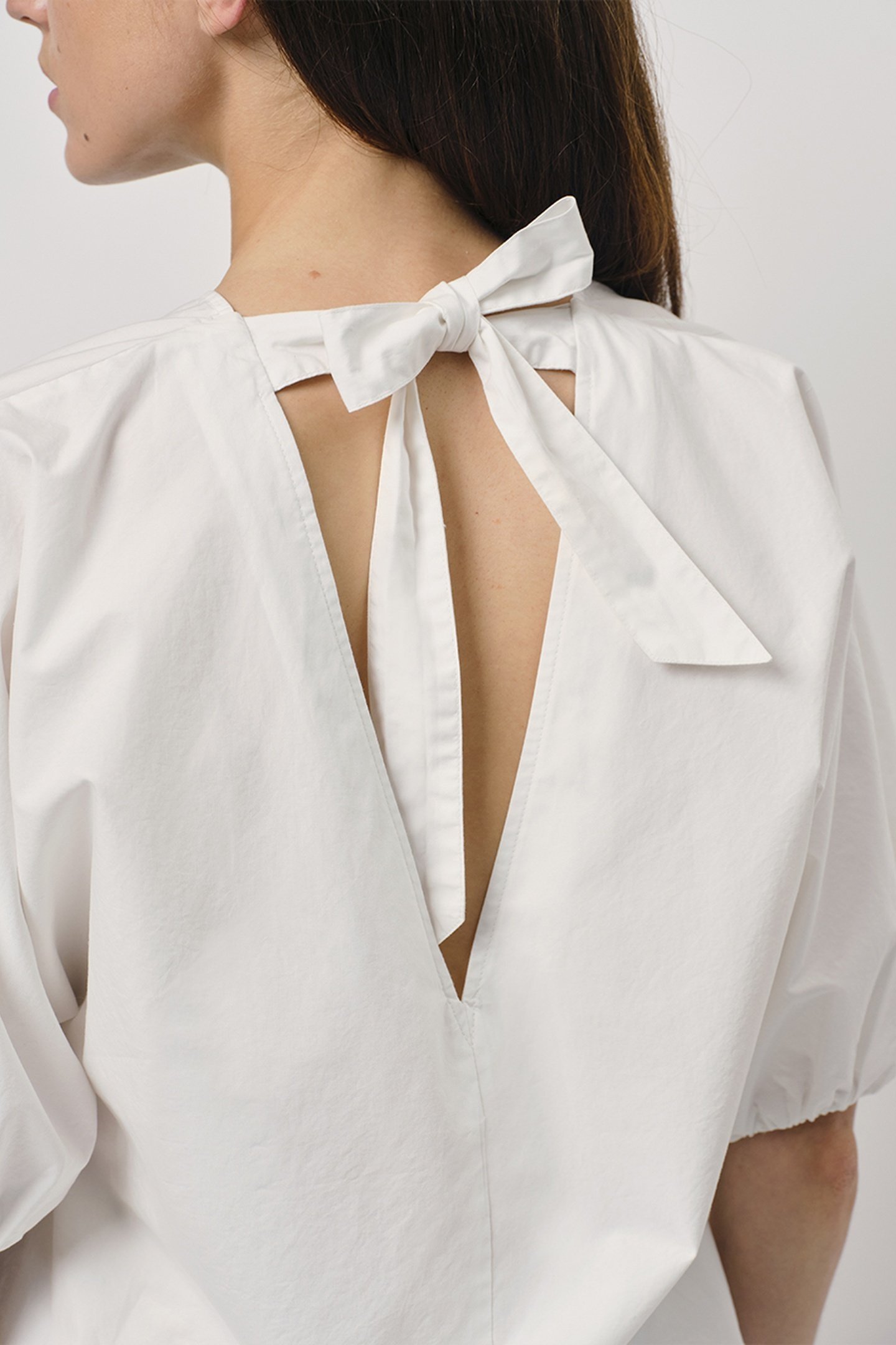 RIANN BALLOON SLEEVE TOP OPTIC WHITE 5