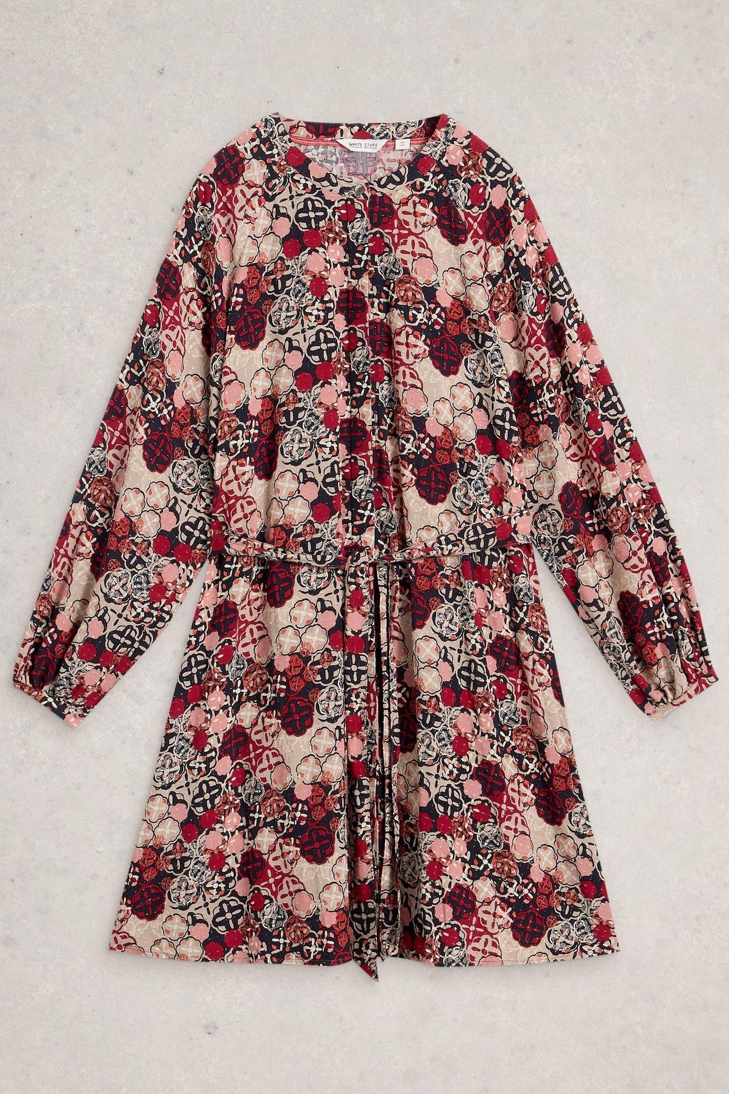 MONIQUE DRESS RED MULTI 3