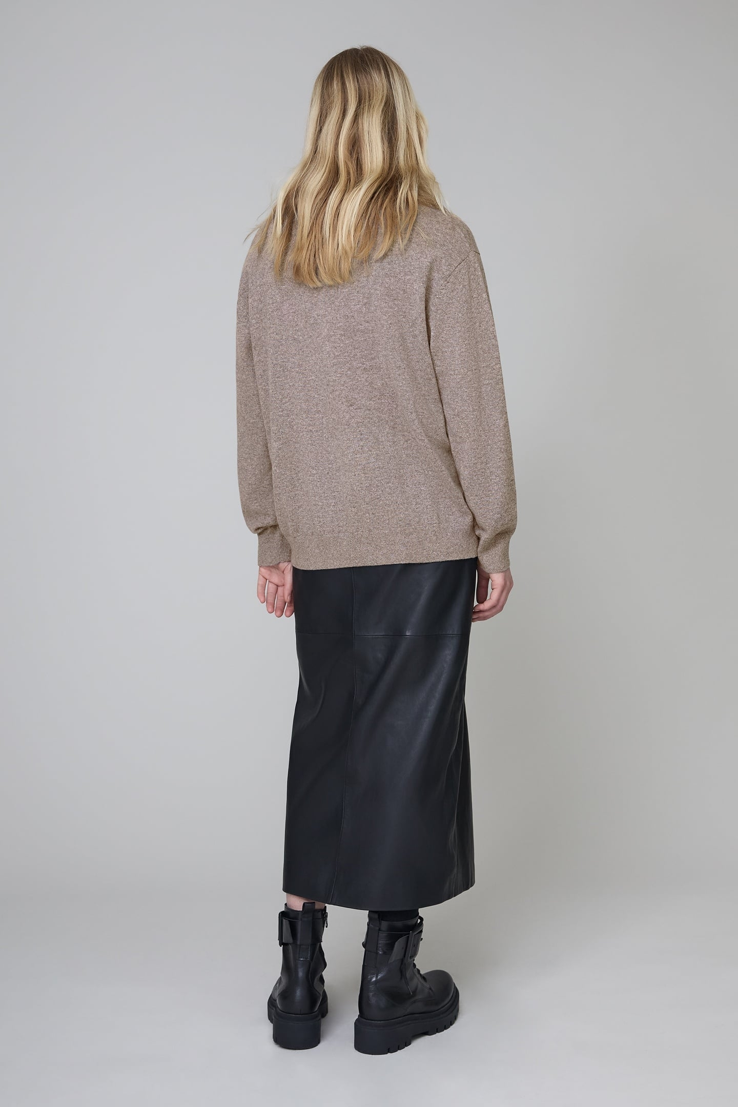 PURE EDITION-SESAME KNIT MAXI ZIP SWEATER 4