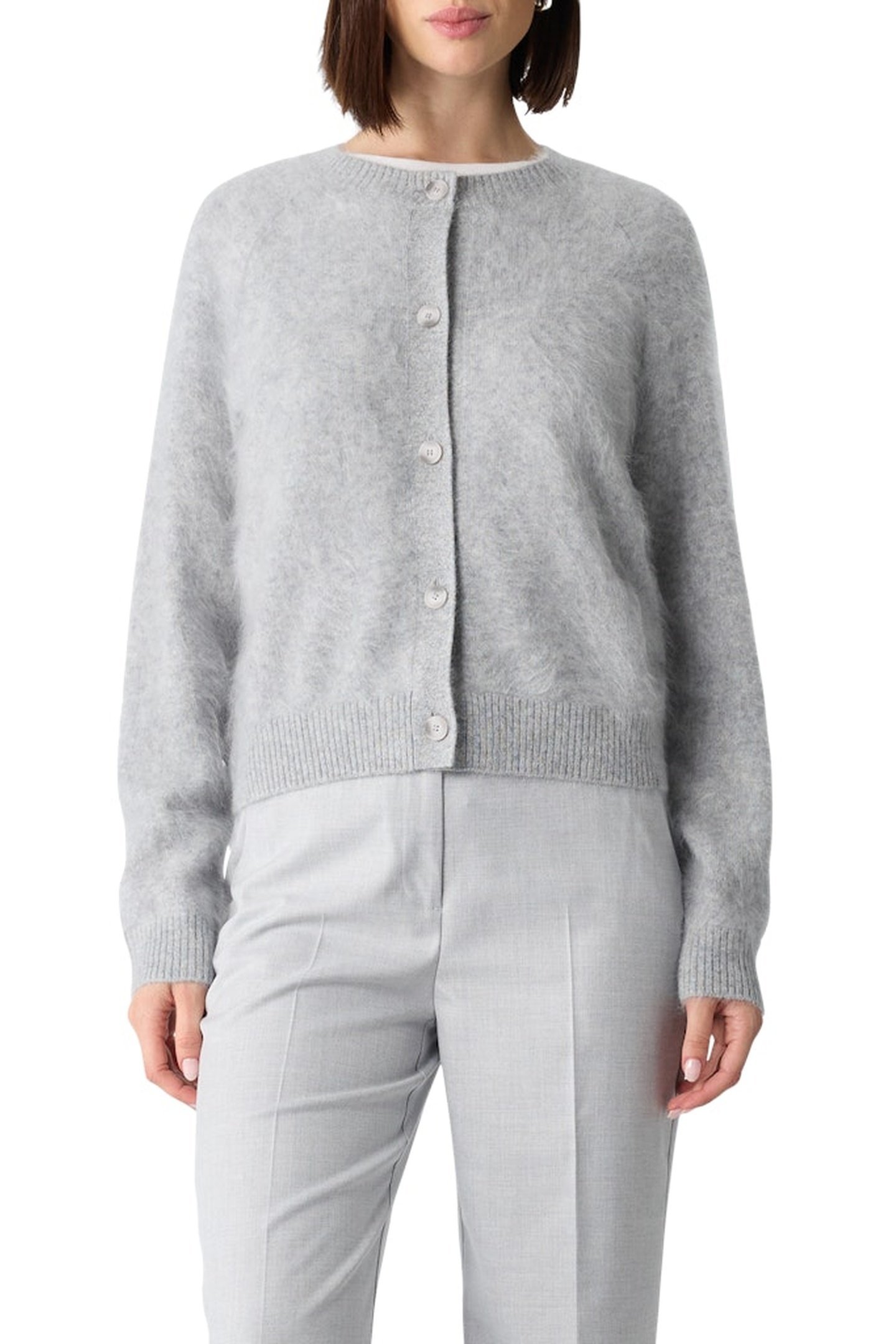 COMMA CARDIGAN GREY-LIGHT 1