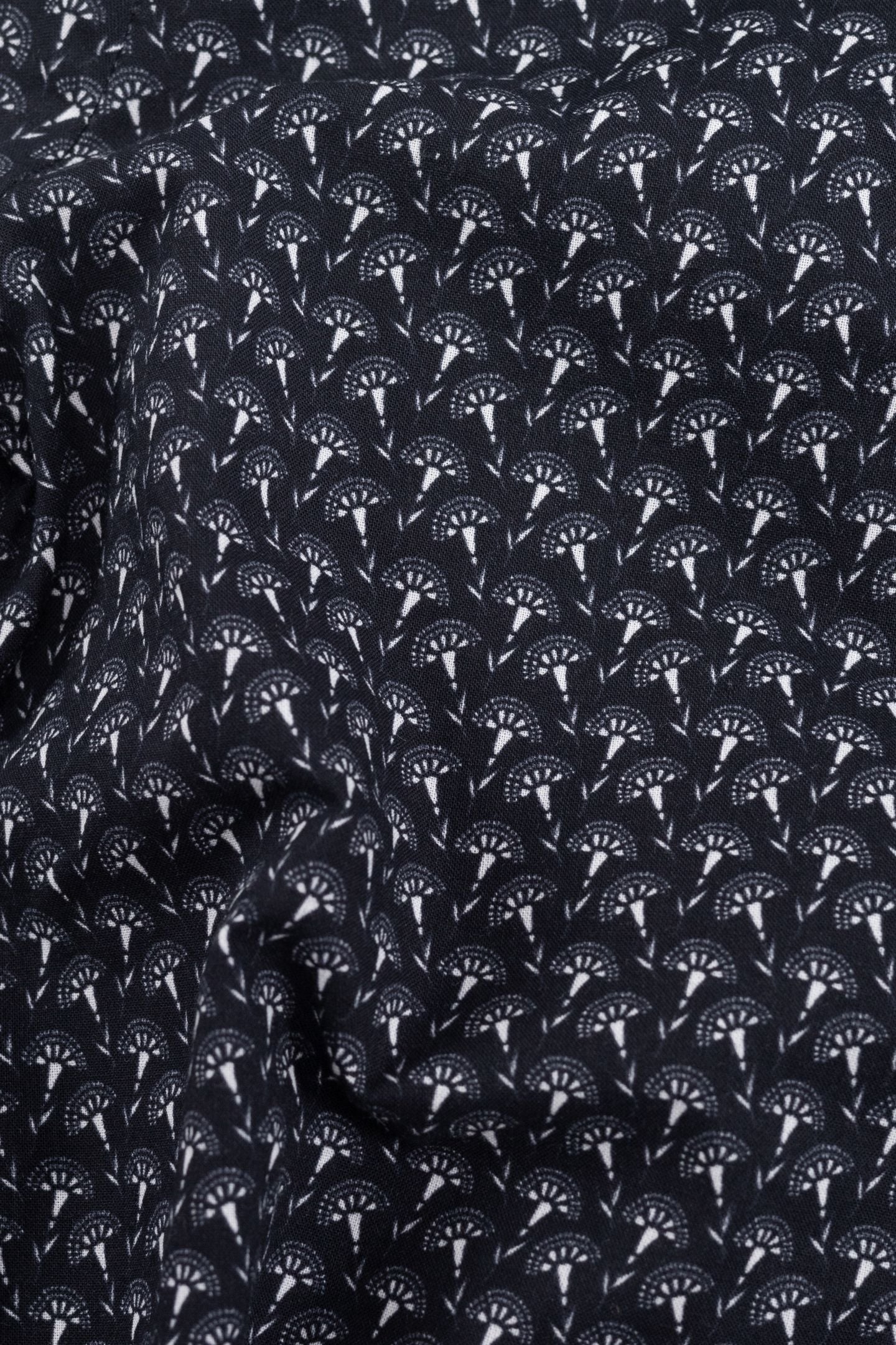 BLACK FLOWERY LIBERTY FABRIC SHIRT 7