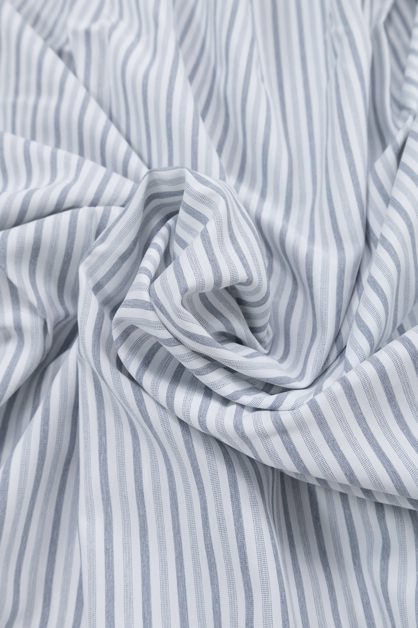 WHITE SEAWOOL® REGULAR SHIRT WITH NAVY STRIPES 6