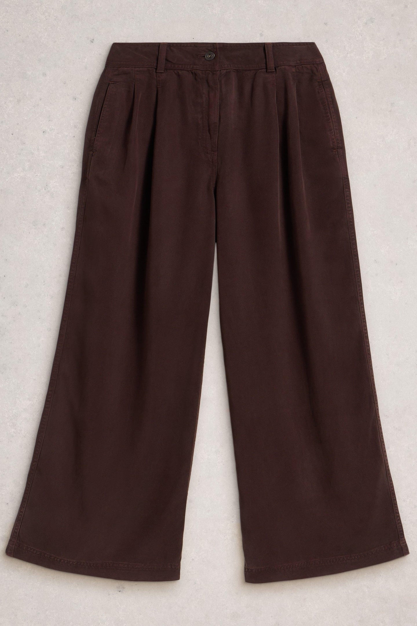 SASHA WIDE LEG TROUSER DARK BROWN 4