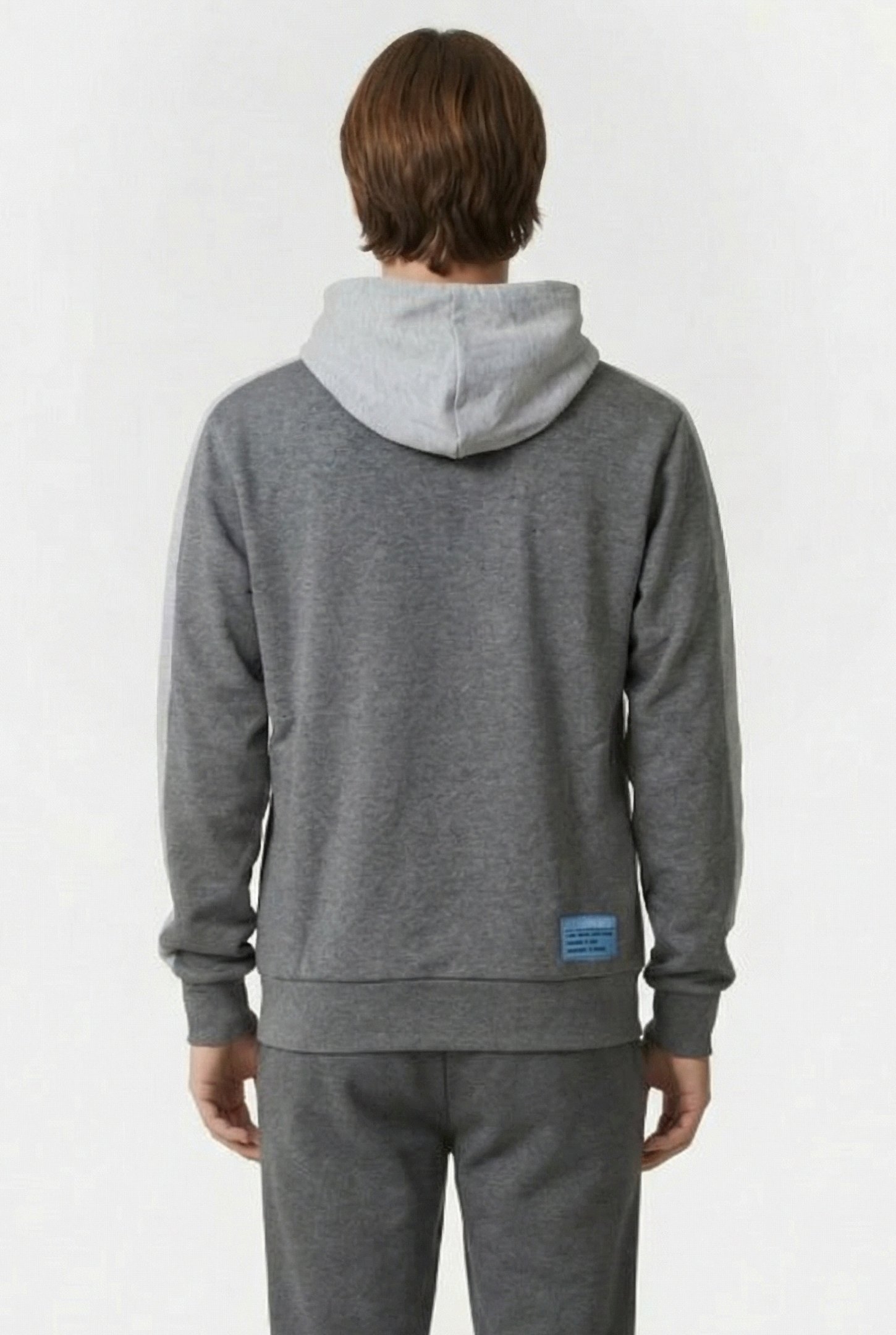 UNISEX TE HOODED SWEAT MEDIUM GREY MELANGE DARK G 4