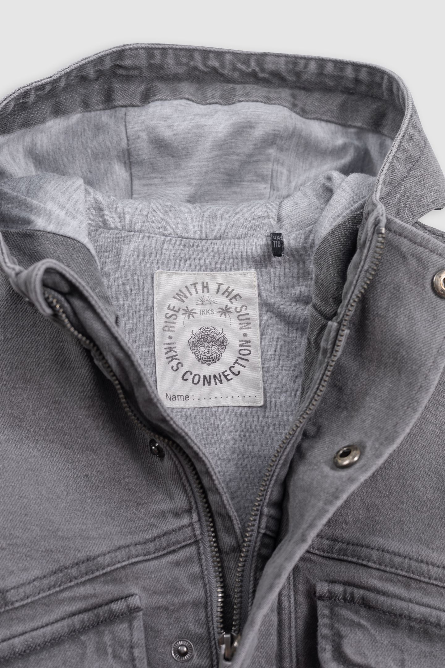 GREY DENIM JACKET WITH HOOD 7