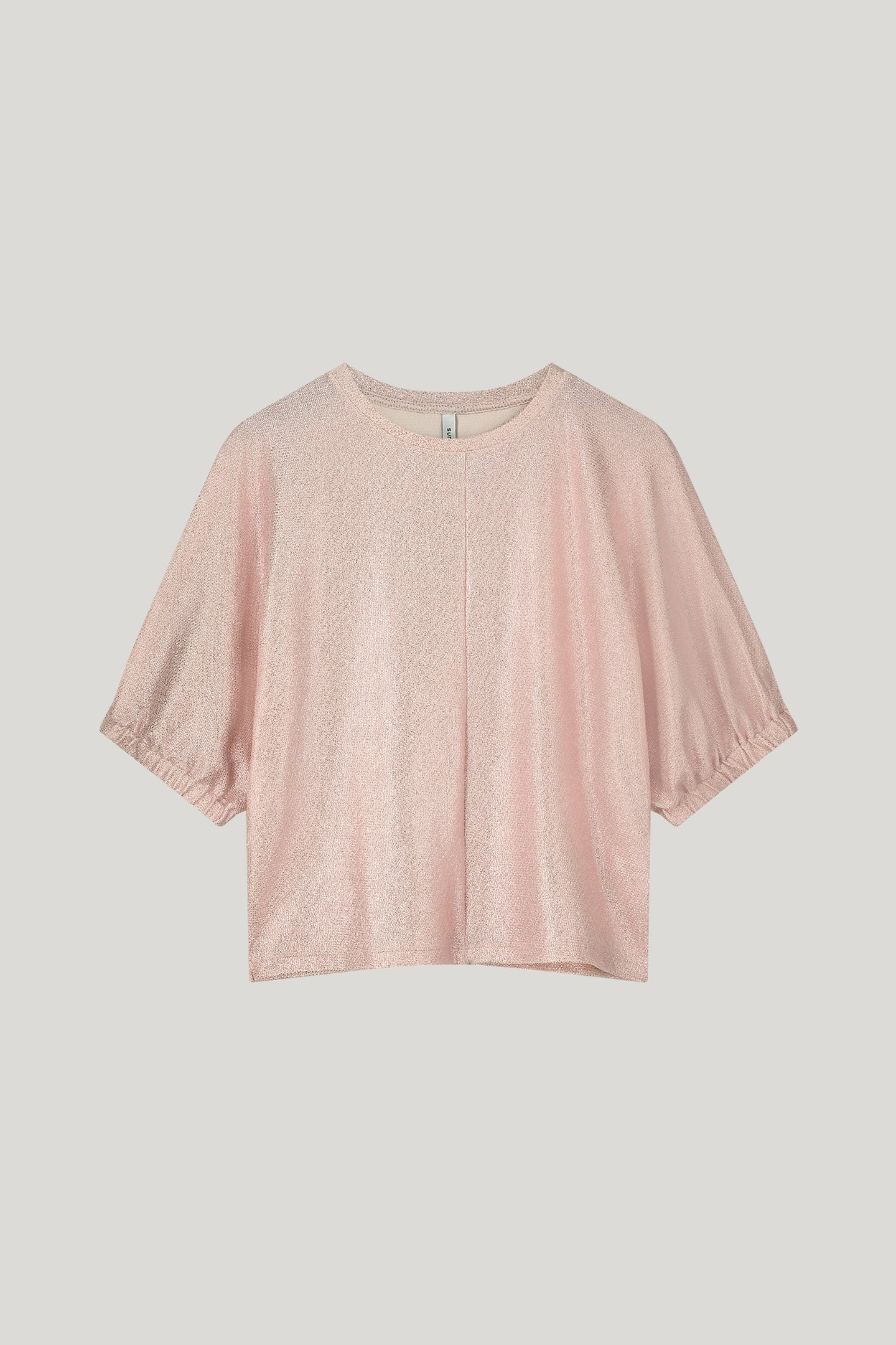 BATWING BOXY TOP METALLIC SWEAT FLUID ROSE SMOKE 3