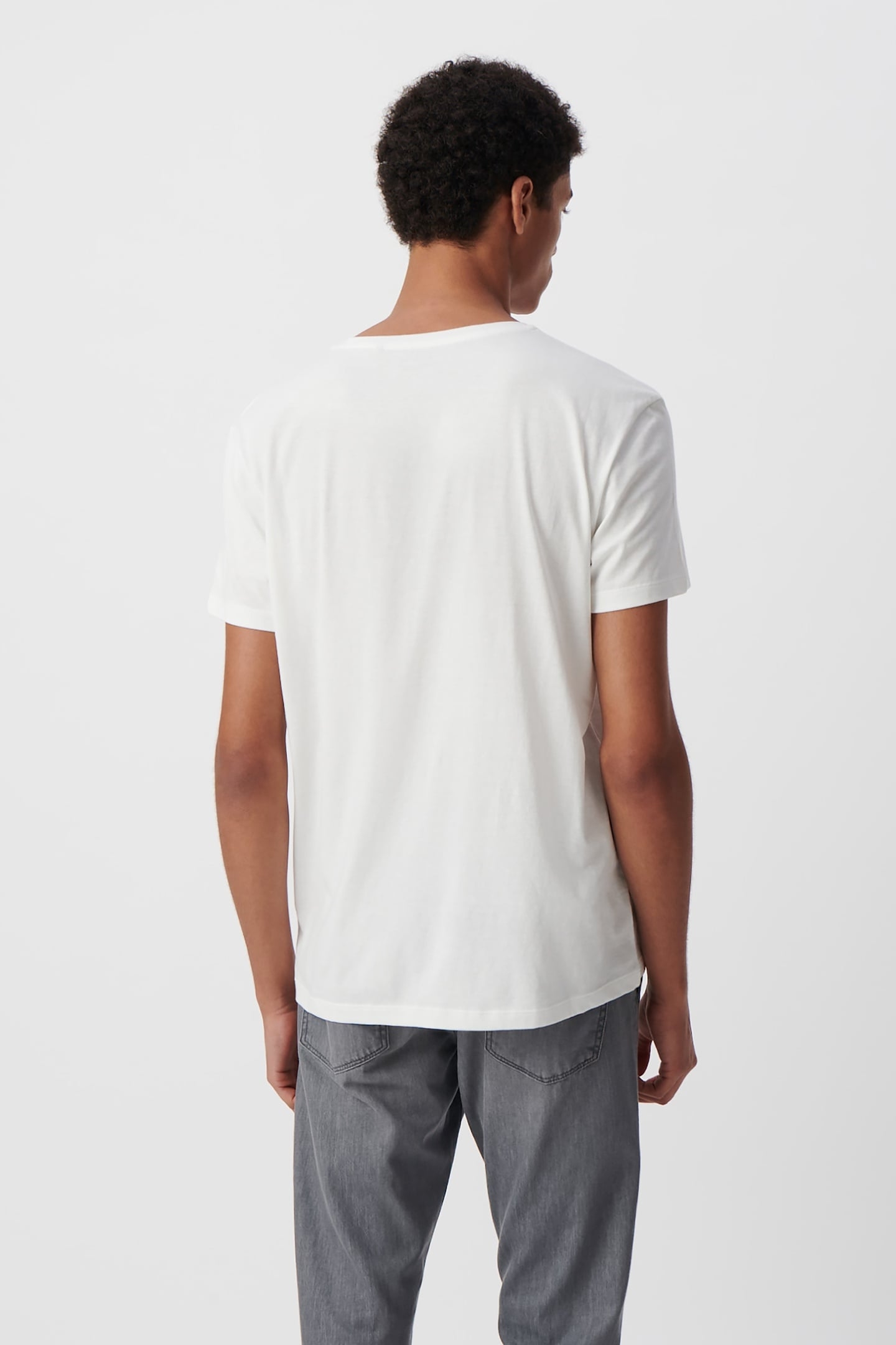 WHITE ORGANIC COTTON T-SHIRT WITH SKELETON GUITARIST 4