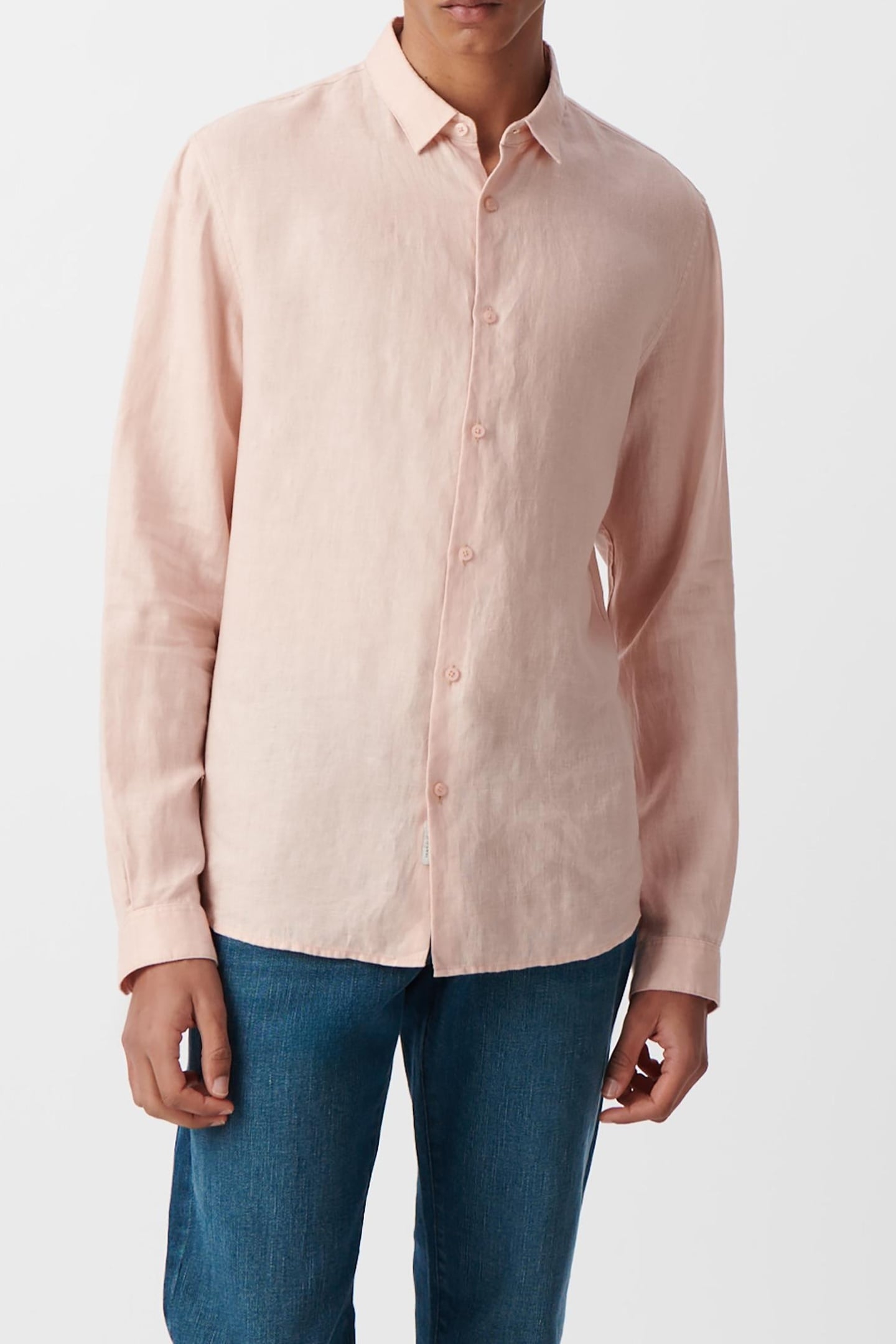 PINK LINEN SLIM SHIRT 2