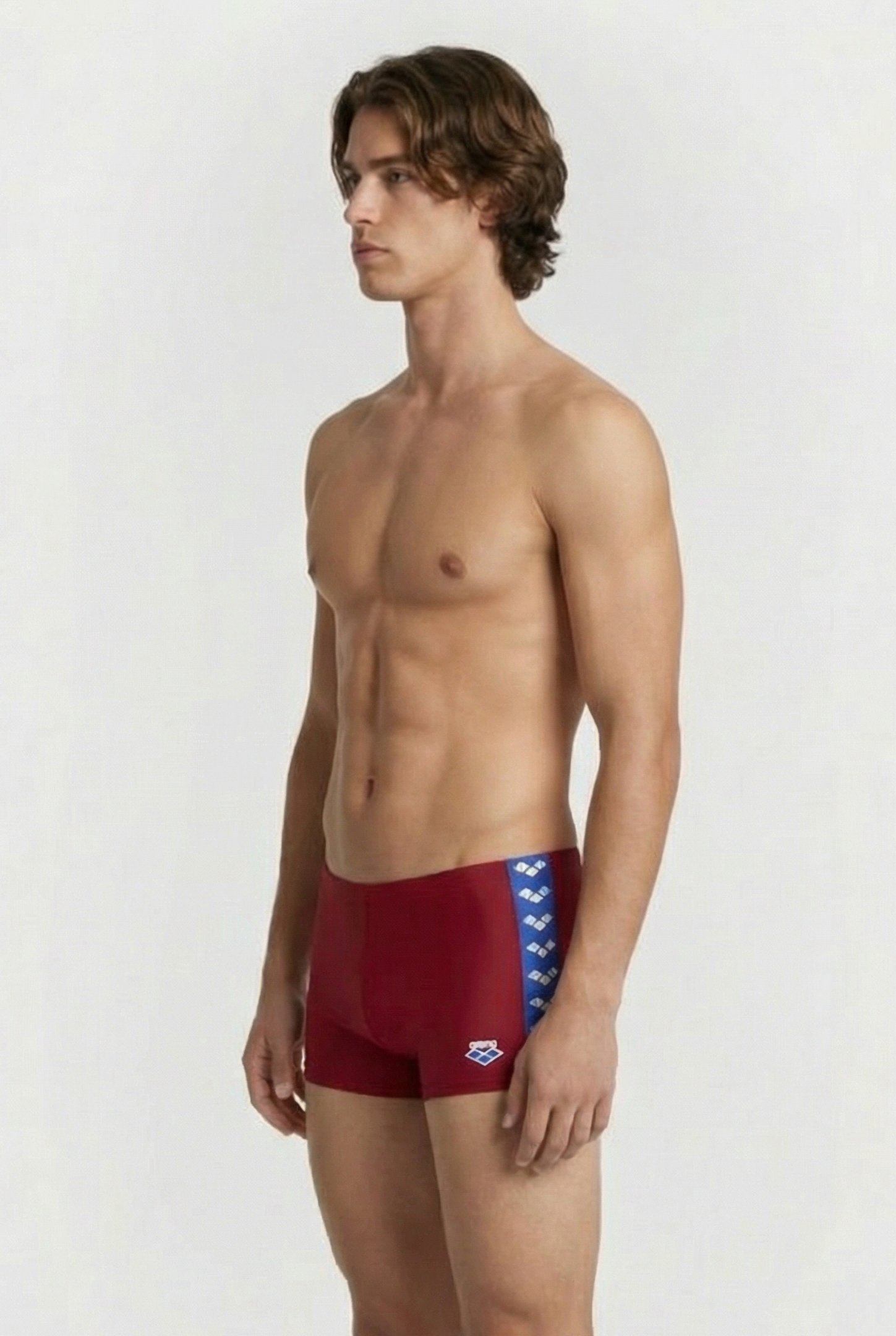 MEN'S ARENA ICONS SWIM SHORT SOLID BURGUNDY 3