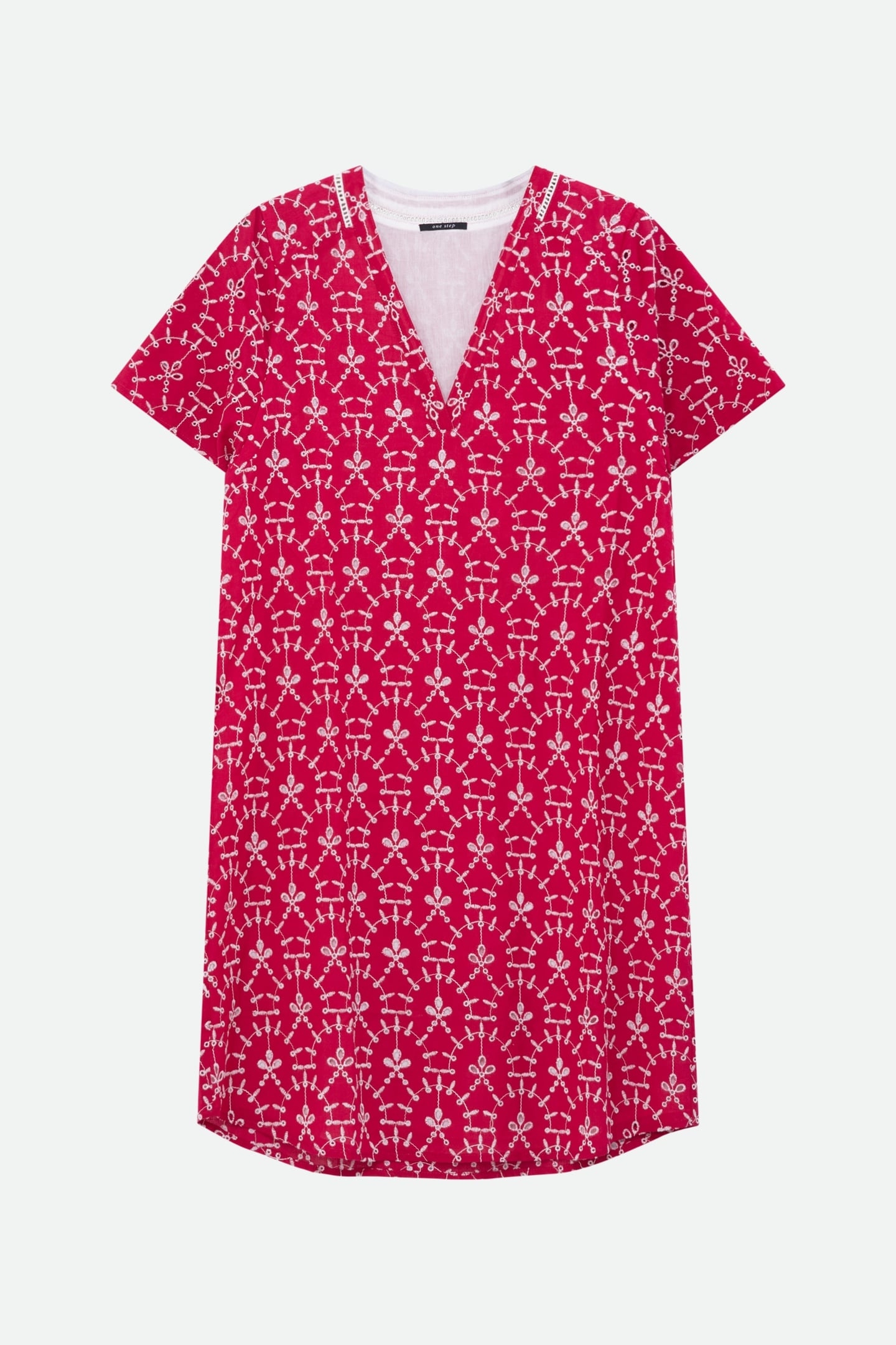 REKO - PINK DRESS WITH ALL-OVER EMBROIDERY 6