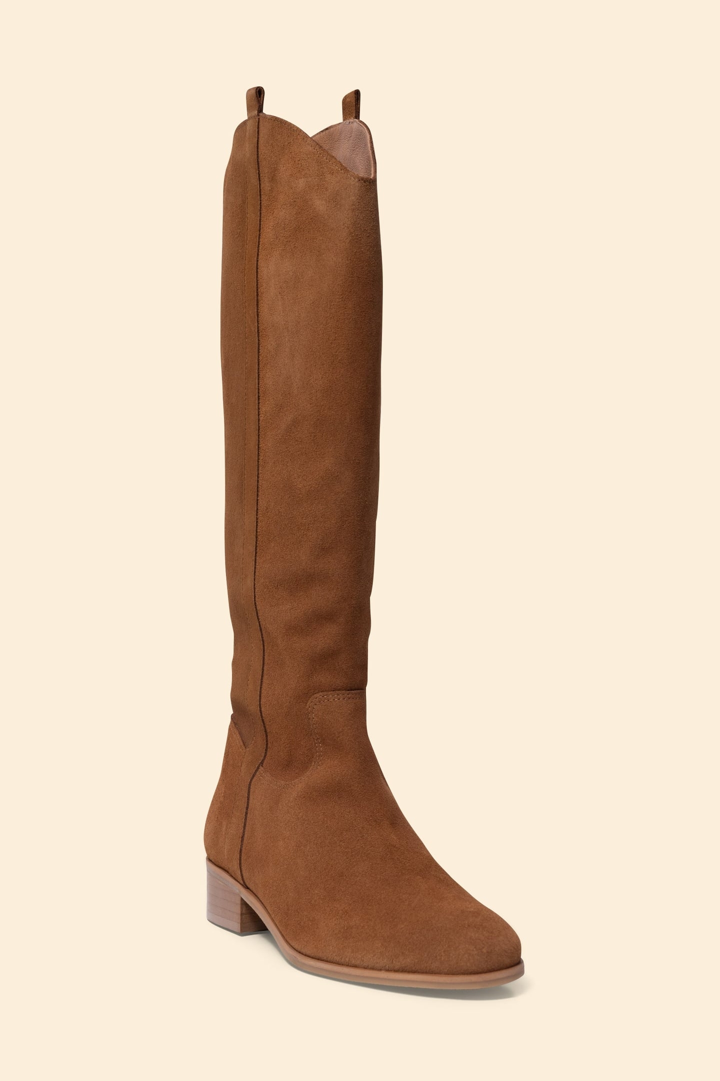 CAMEL SUEDE COWBOY BOOTS CAMEL 2