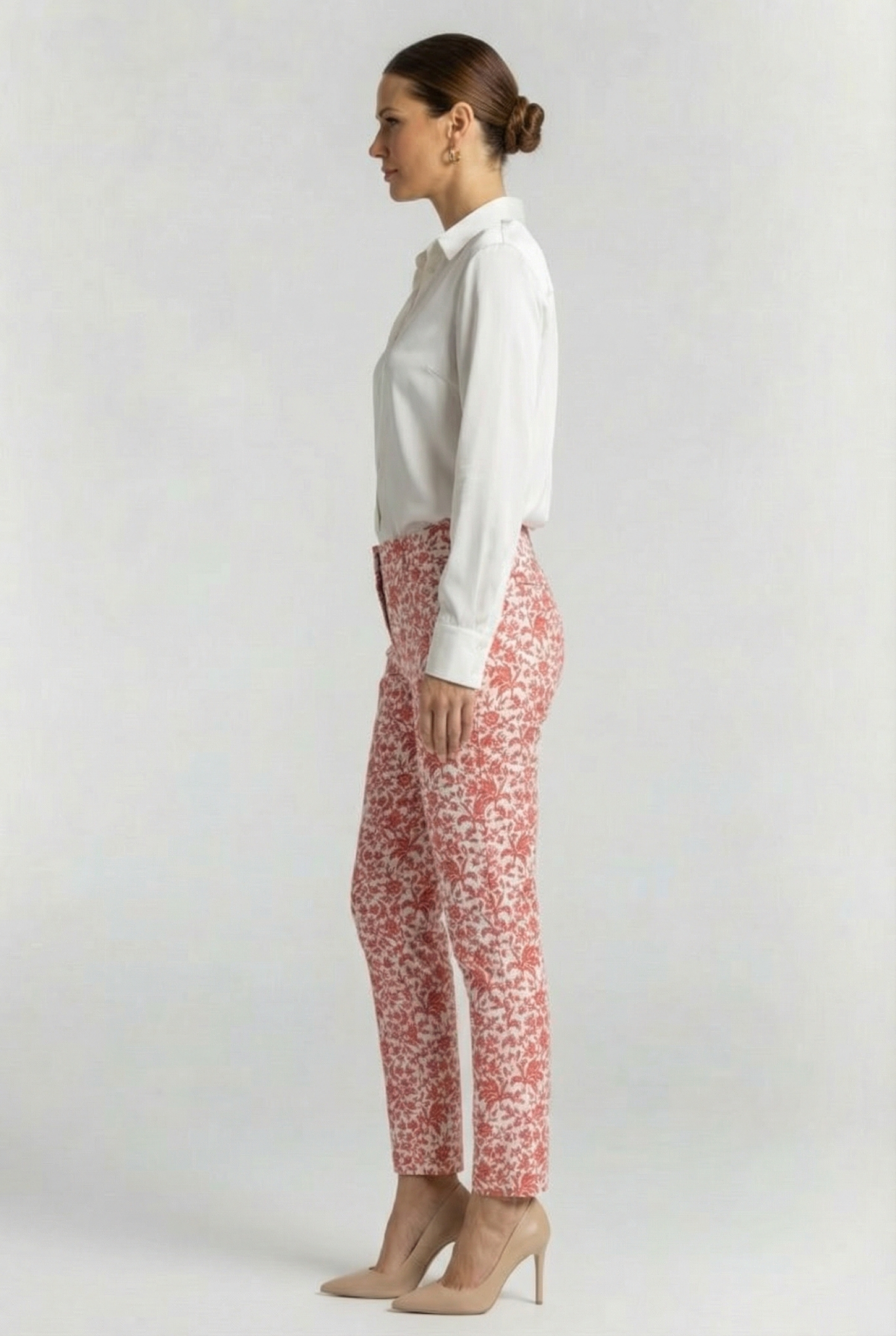 COTTON PANTS WITH PLEATS RED 3