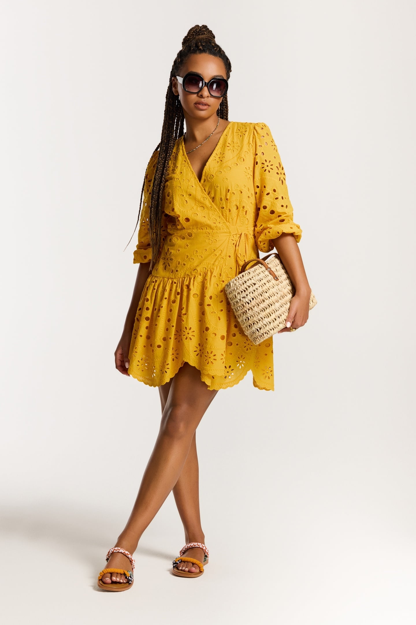 JOELLE DRESS PAISLEY BRODERIE YELLOW PAISLEY BRODERIE 2