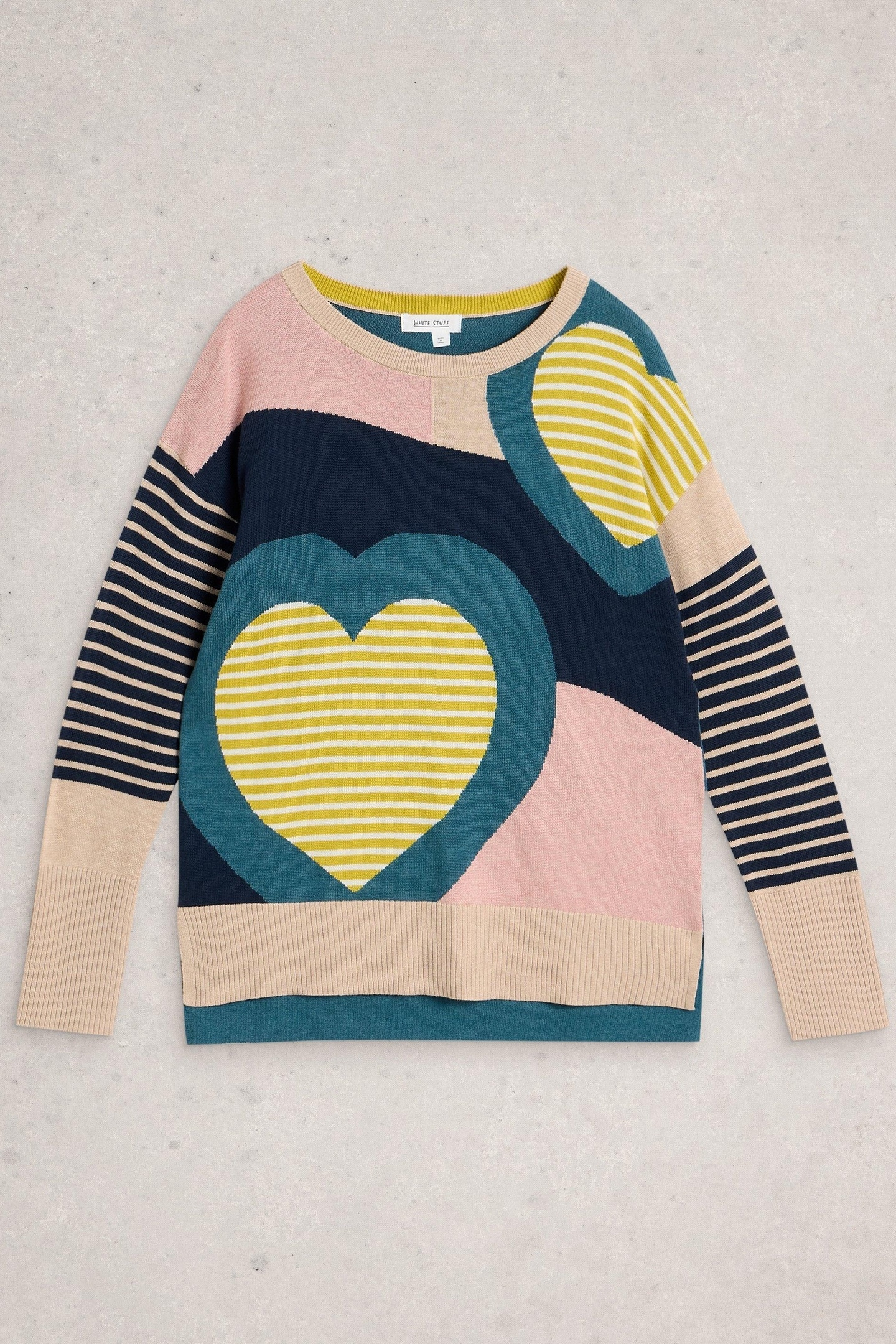 OLIVE HEART JUMPER PINK MULTI 4