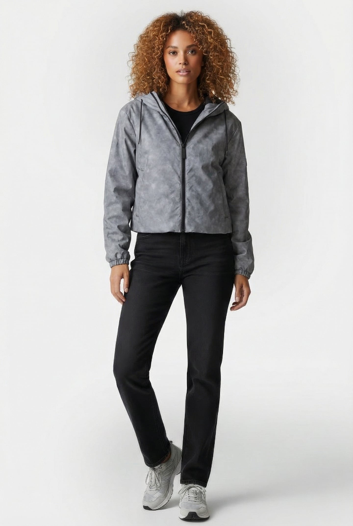 LOHJA SHORT INSULATED JACKET W3T1 DISTRESSED GREY UNISEX 2