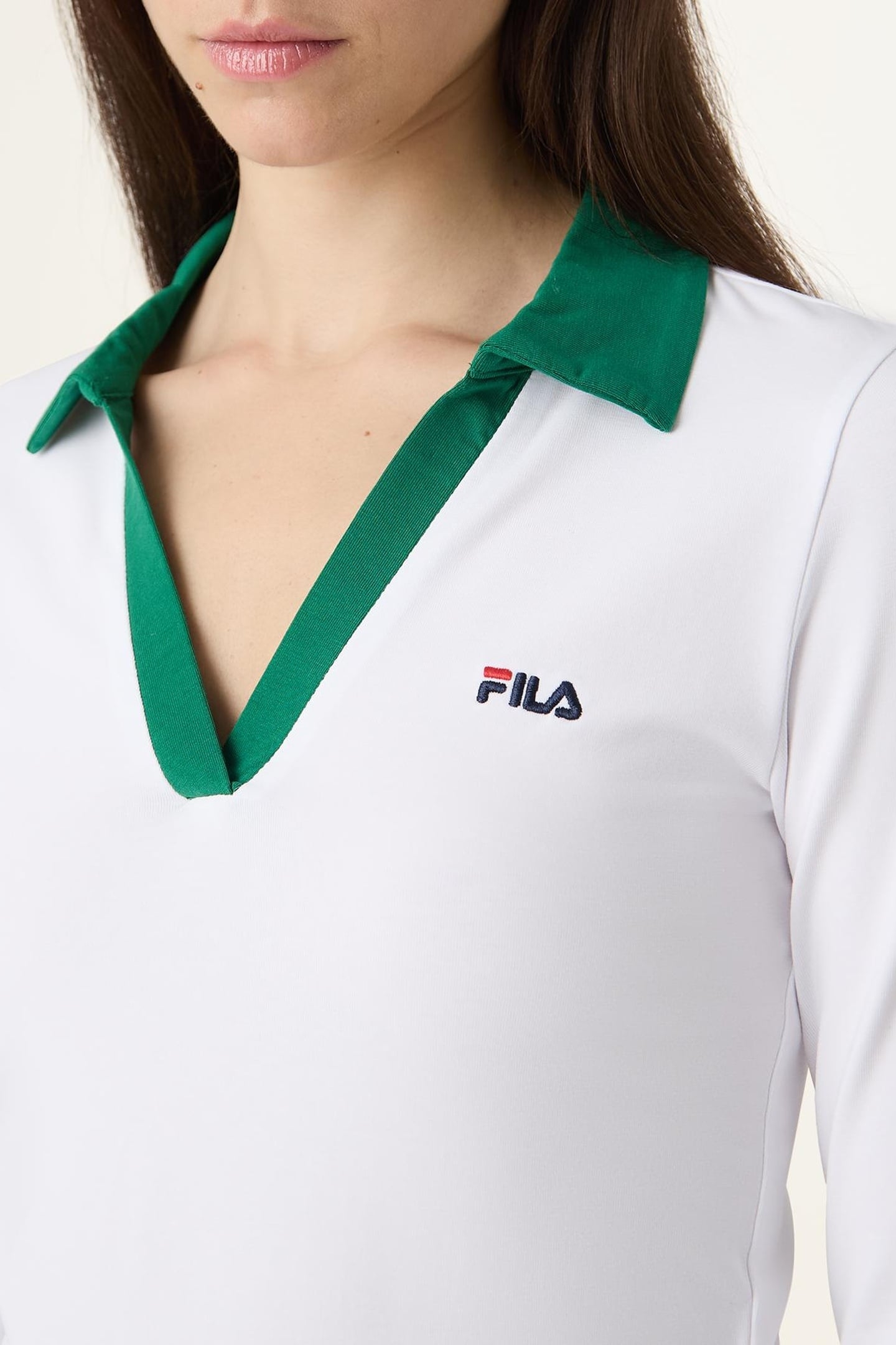 CERRIONE SLIM JOHNNY COLLAR TOP BRIGHT WHITE 6