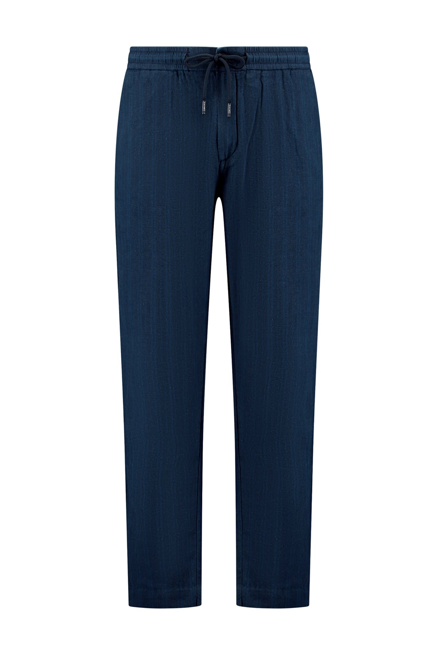 LENNY LINEN TROUSERS YARN DYE STRIPES BLUE DARK NAVY STRIPES 6