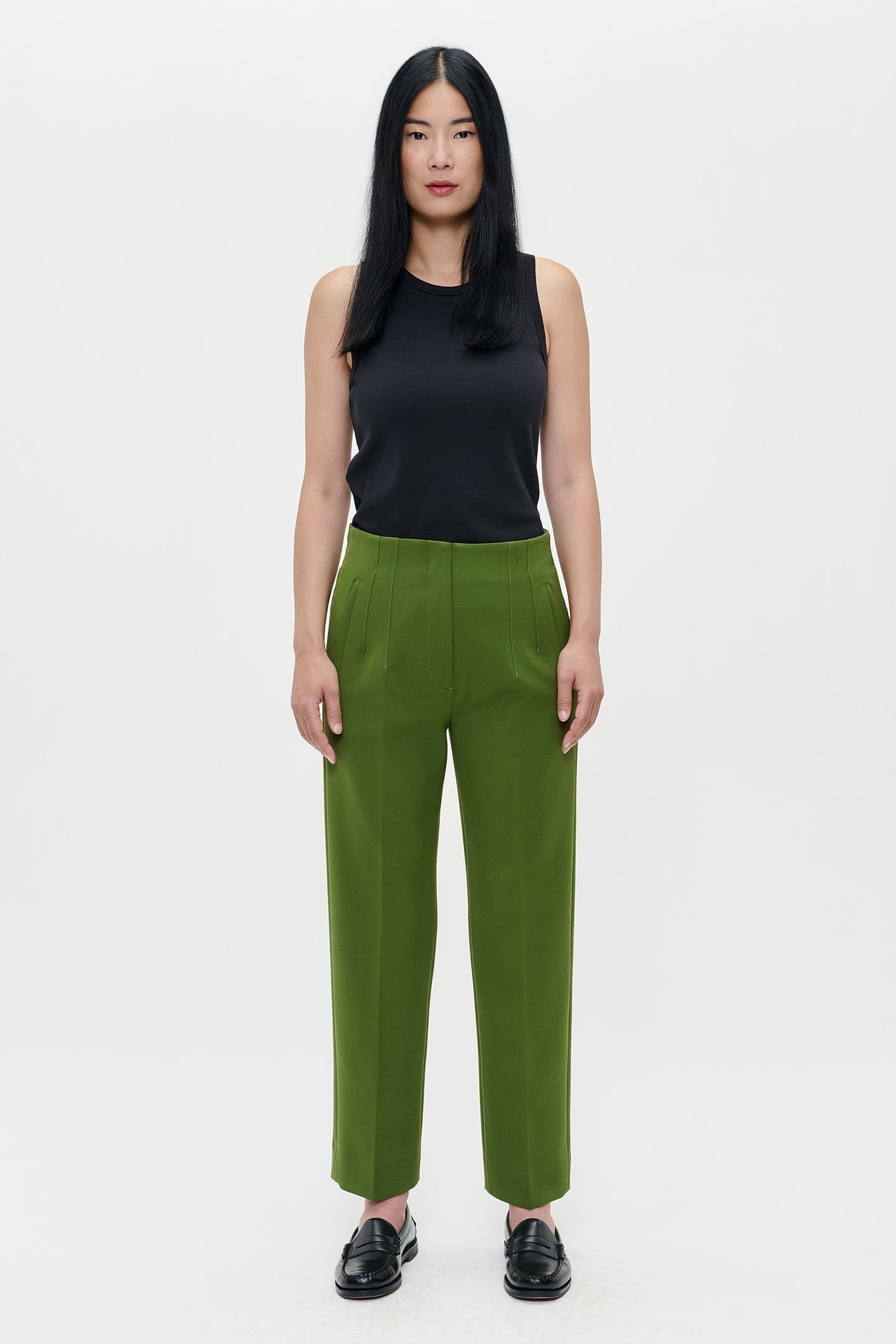 COMPACT STRTCH COLETTE PANTS HERB GREEN 2