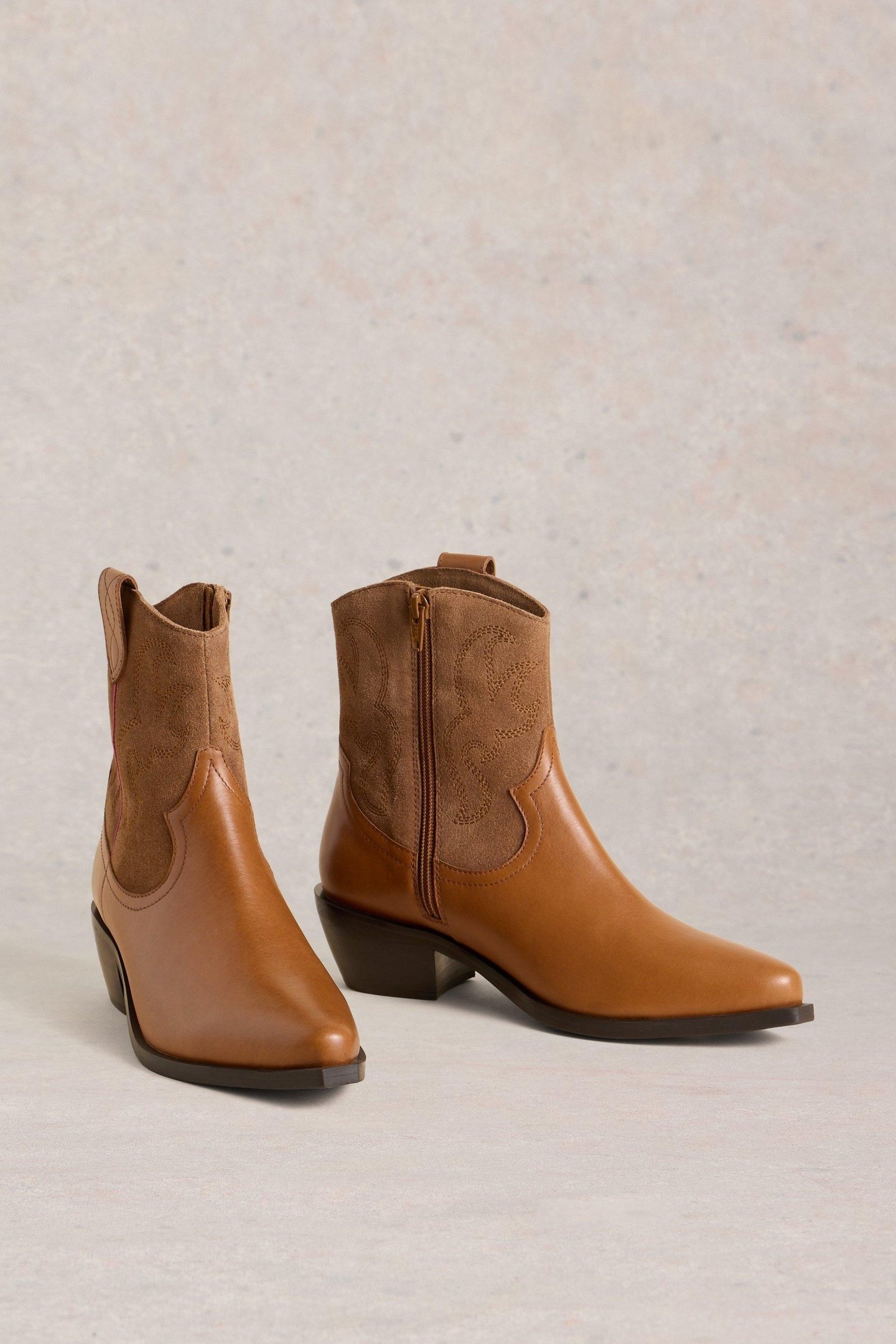 BEAU WESTERN BOOT MID TAN 1