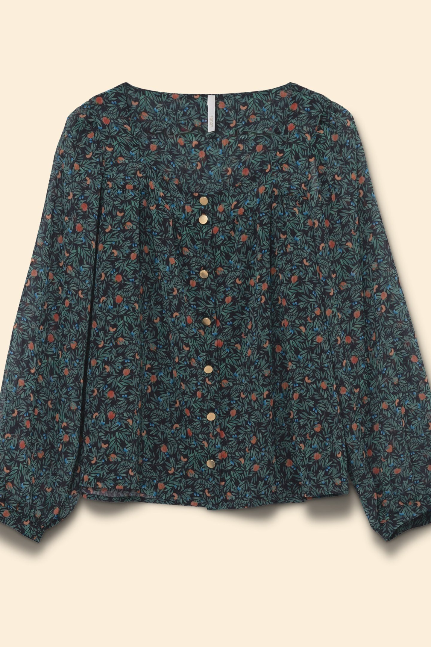 GREEN BLOUSE WITH SUMMER FRUIT PRINT GREEN 5