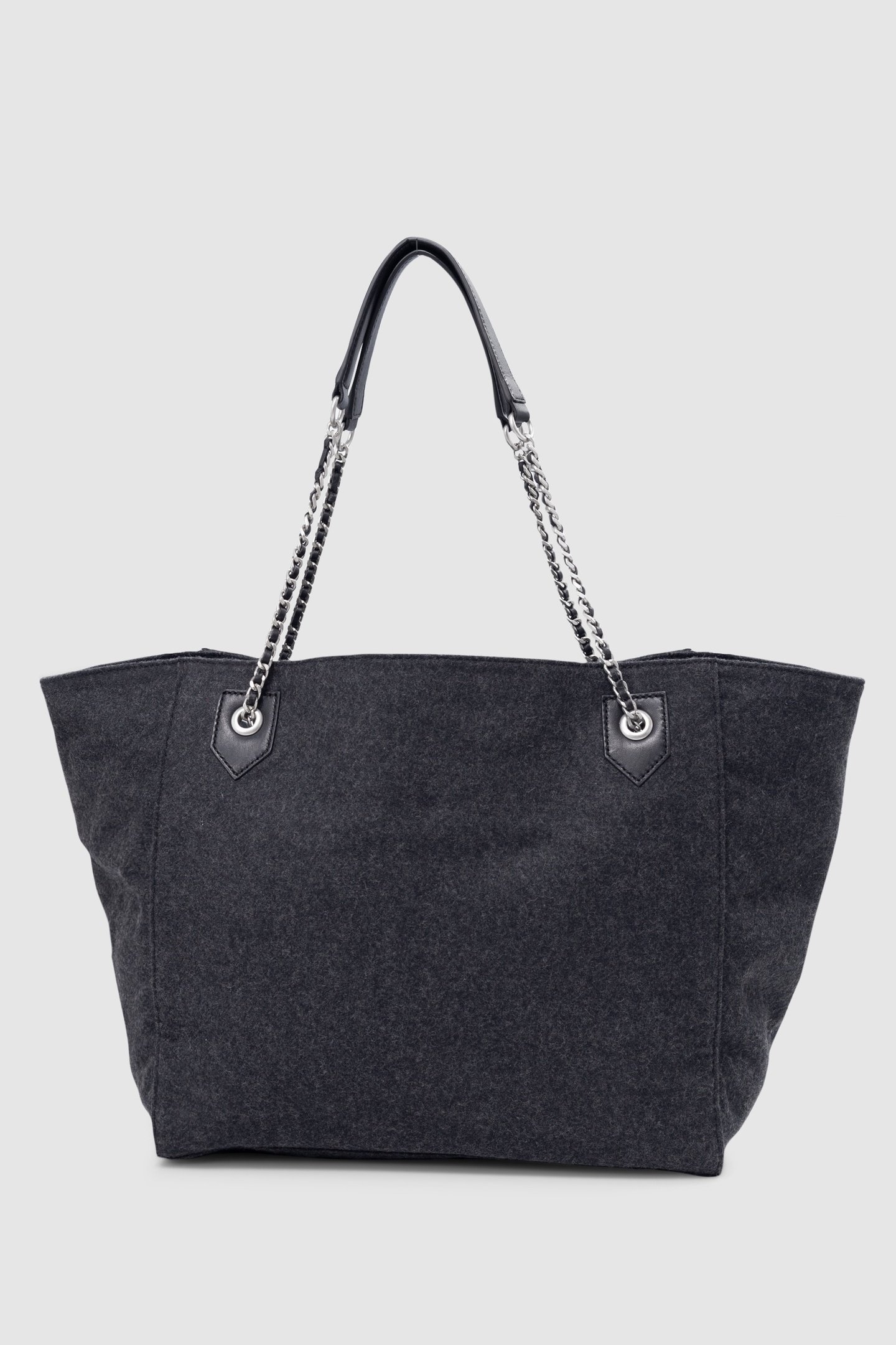 BAG 1440 GREY MIX FLANNEL AND LEATHER SIZE XL WOMAN 1