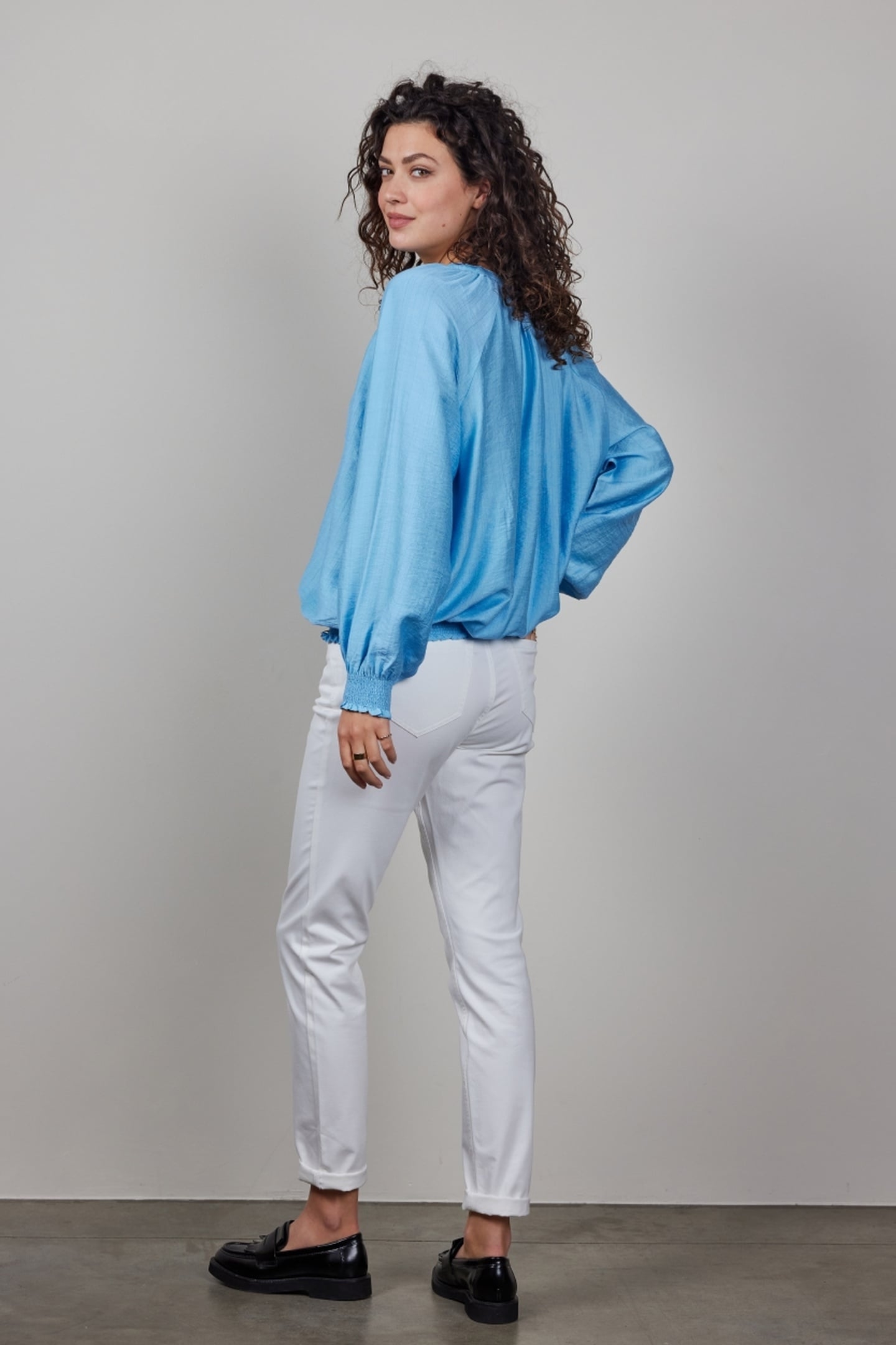 BLOUSE LIMA IN BALTIC SEA BLUE 3