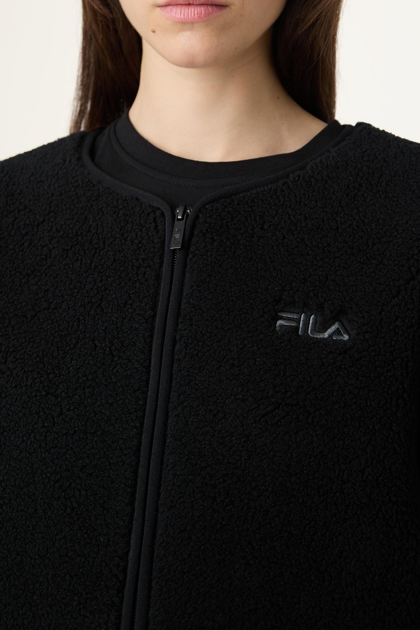 CASSIANO RELAXED TEDDY FLEECE JACKET BLACK 6