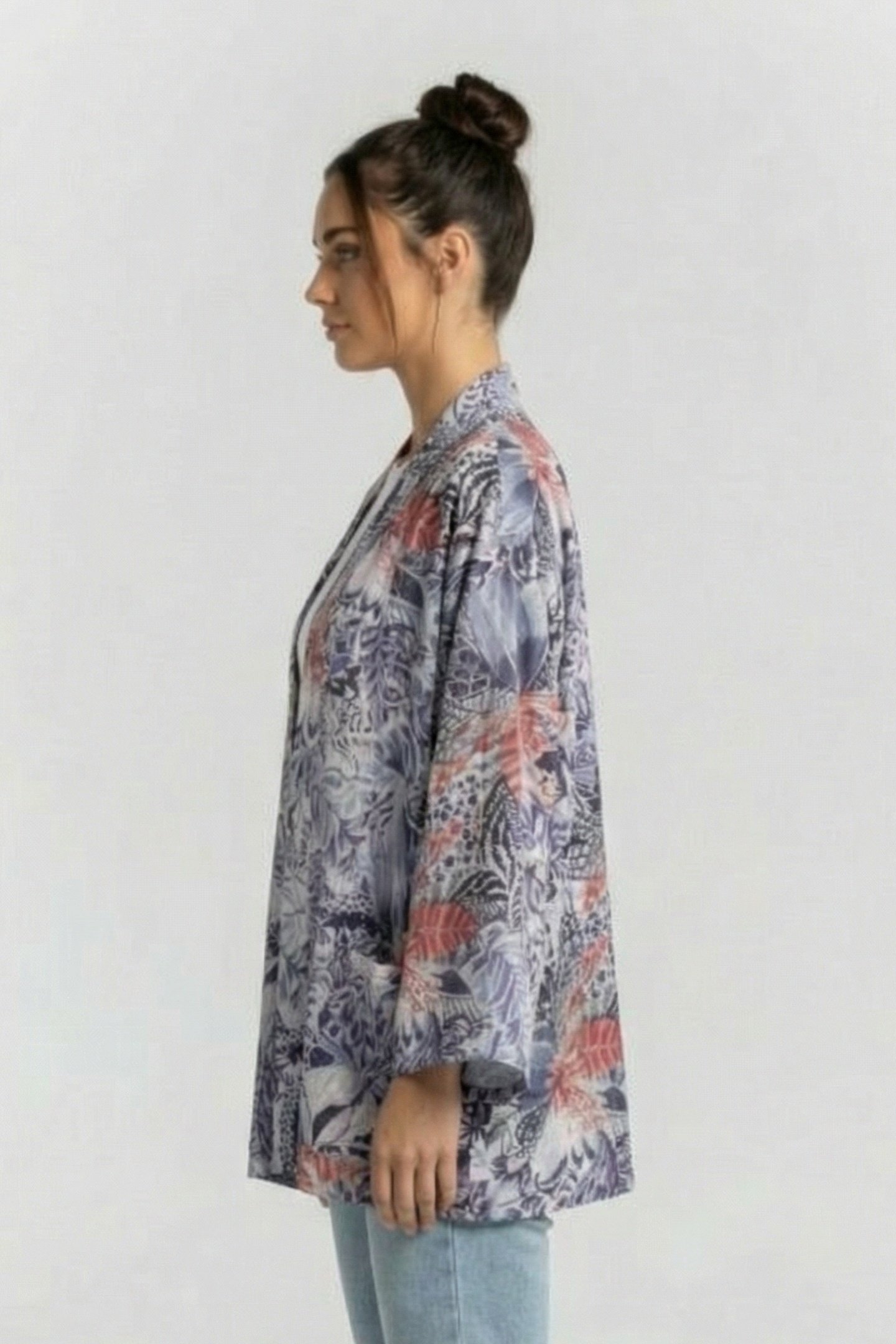 KIMONO IN OFFWHITE WITH AZUR FUSION PRINT 3