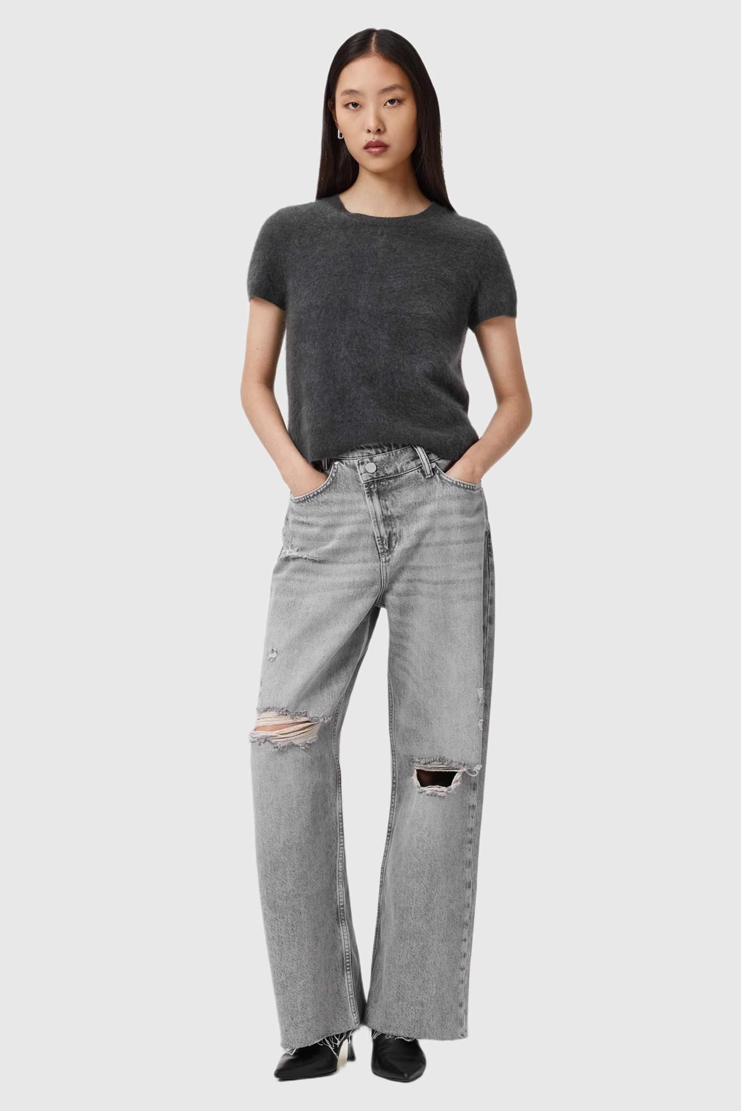 AKI CROSSOVER JEAN DESTROY GREY 2