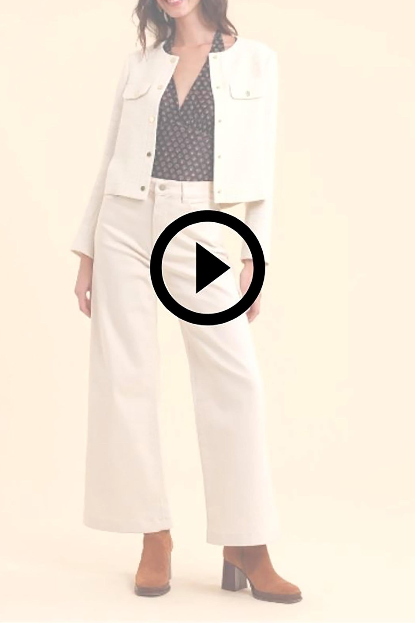 SHORT SQUARE JACKET IN ECRU I.CODE ECRU 3