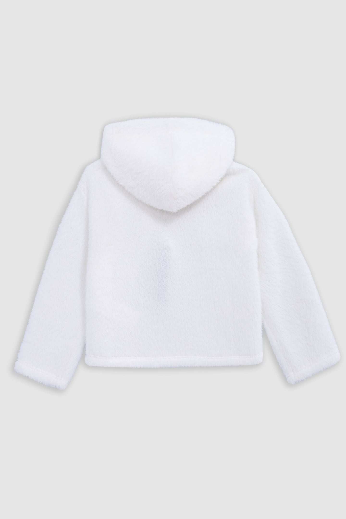 GIRL'S KNITTED HOODED SWEATSHIRT ECRU 2