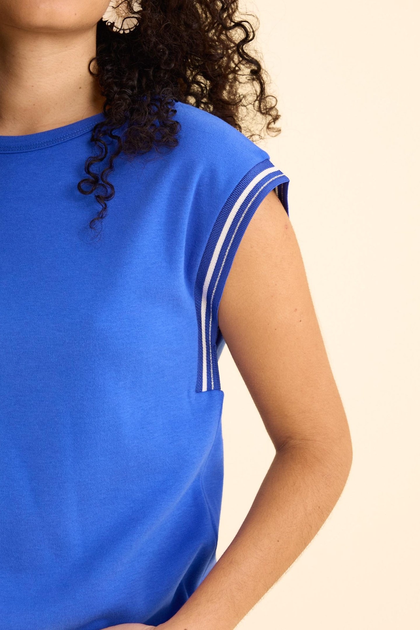 BLUE STRIPED T-SHIRT ELECTRIC BLUE 4