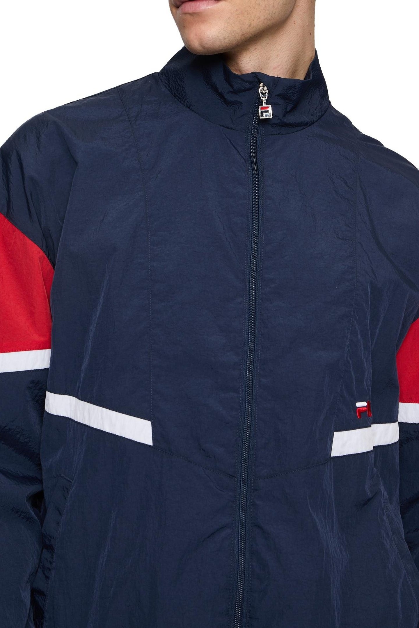 LOCHRISTI LOOSE TRACK JACKET BLACK IRIS-TRUE RED 6