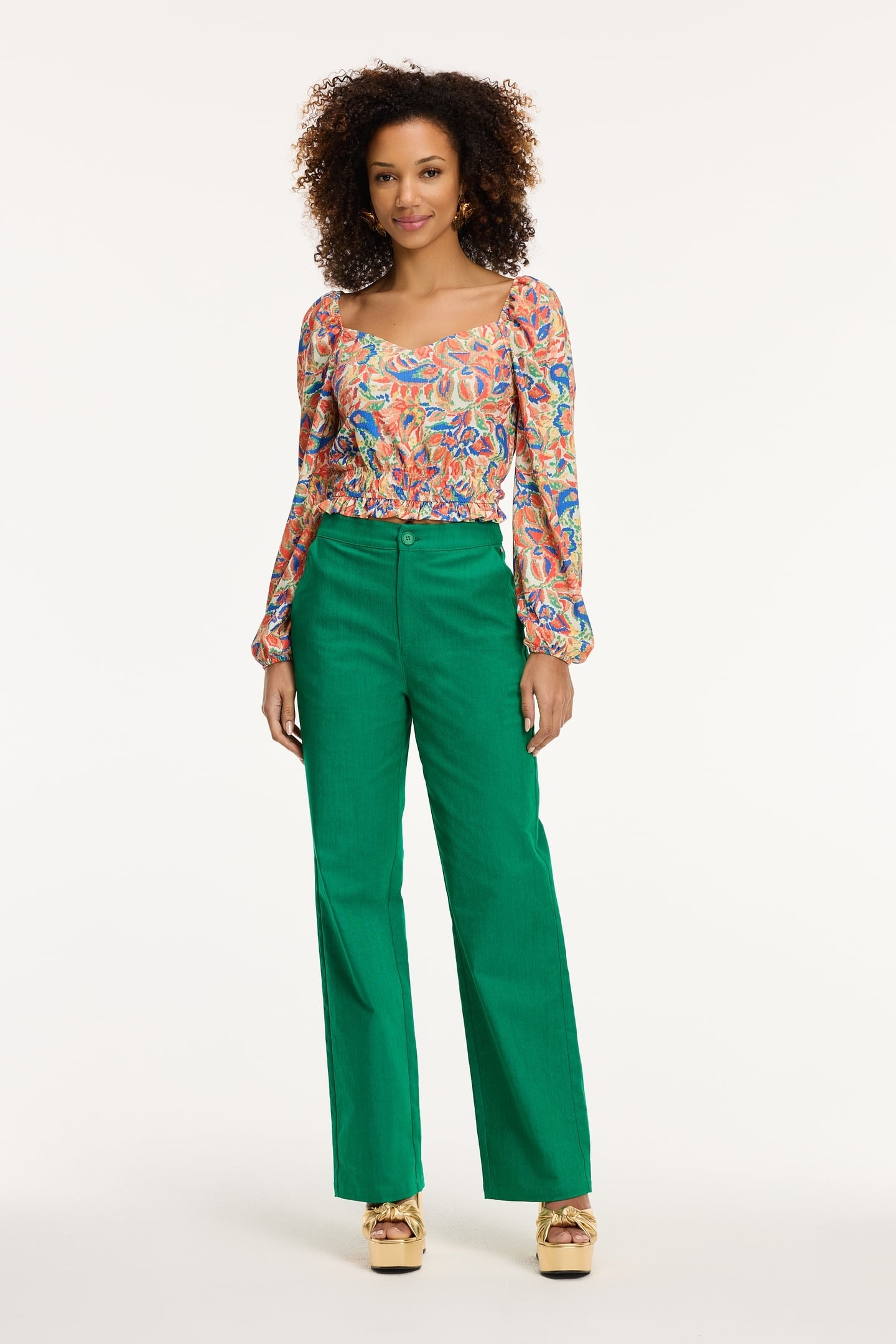 INDI TOP SICILIAN FLOWER ORANGE SICILIAN FLOWER 4