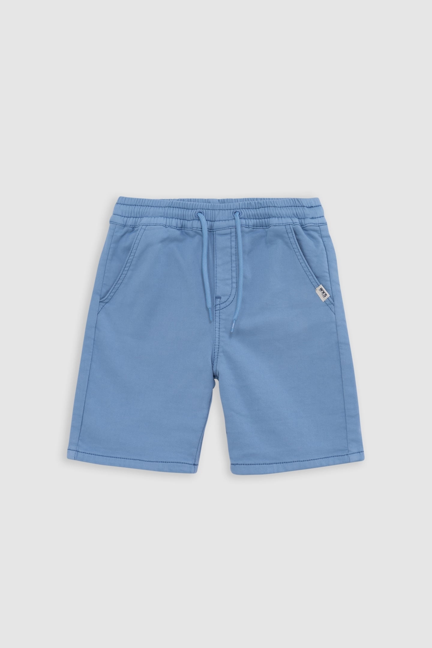 LOOSE BLUE KNITTED BERMUDA SHORTS 1