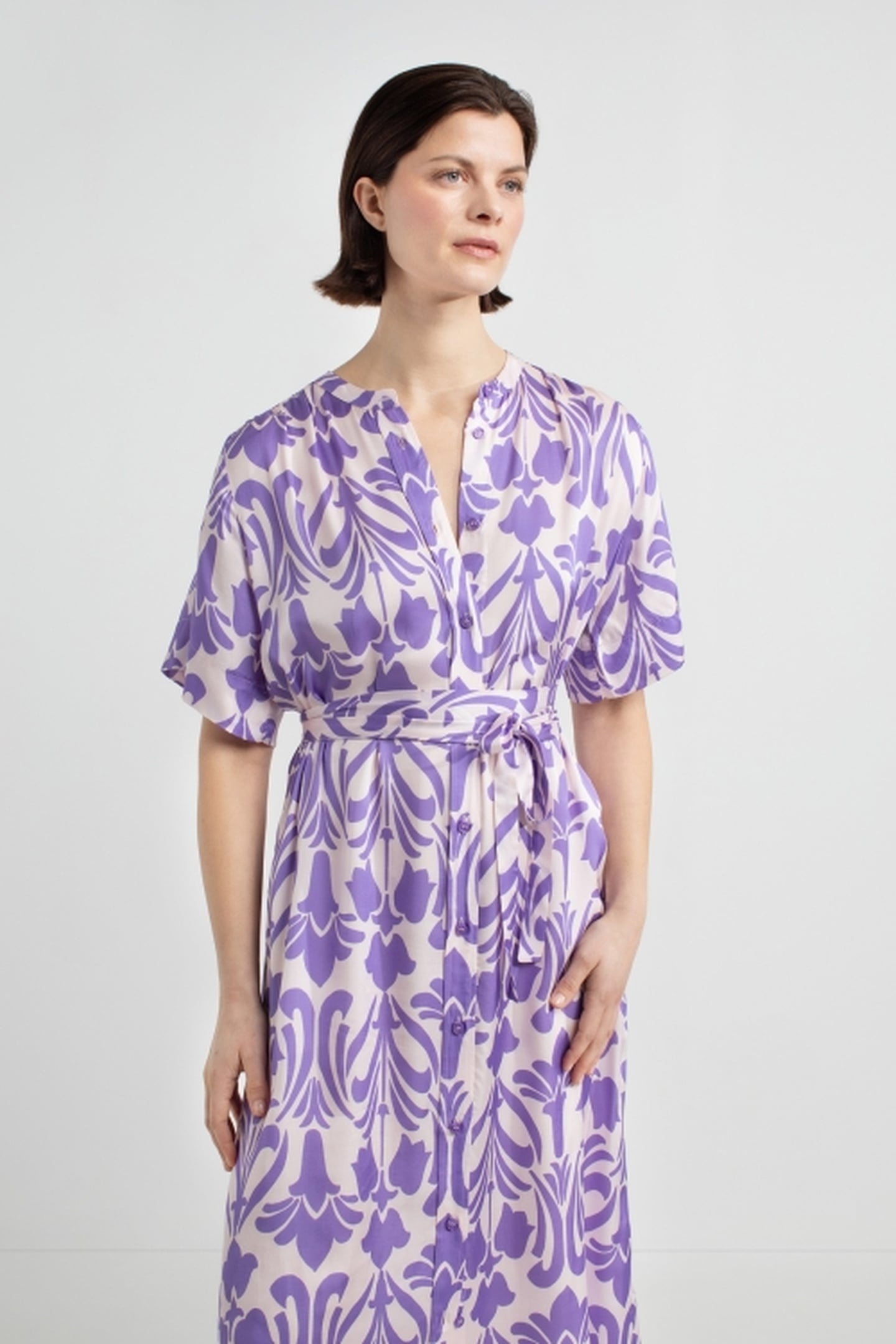 JOELLE DRESS PURPLE PRINT 1