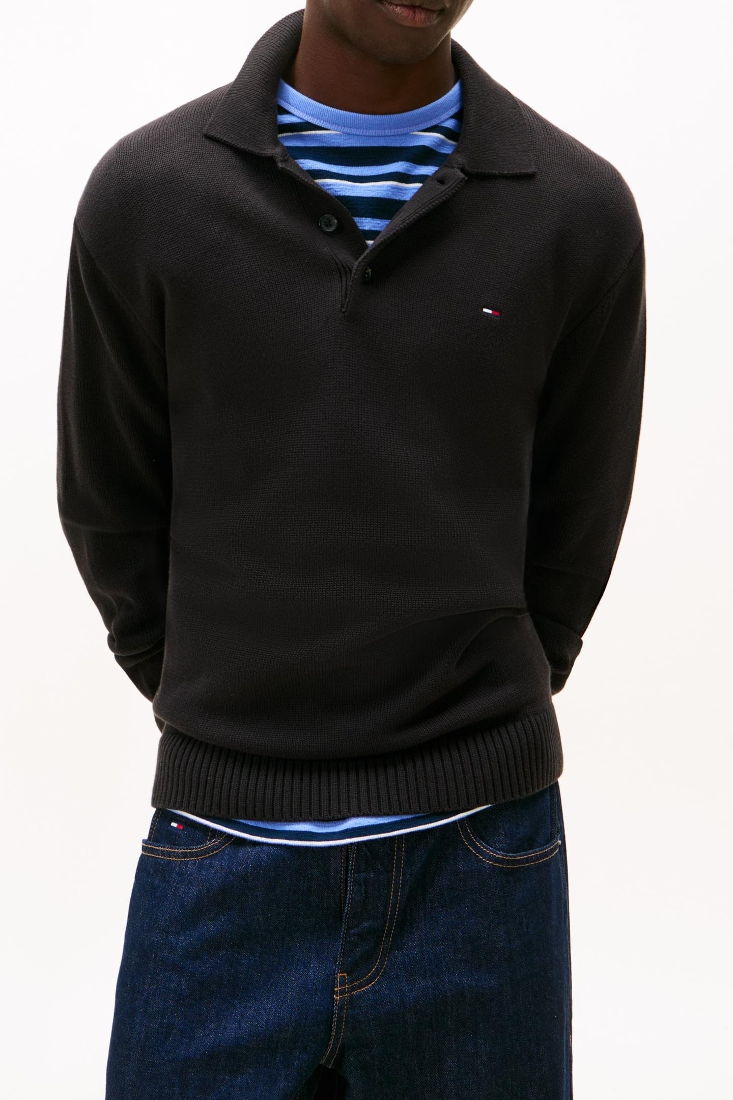 SLIM ESSENTIAL PULLOVER SWEATER BLACK 5