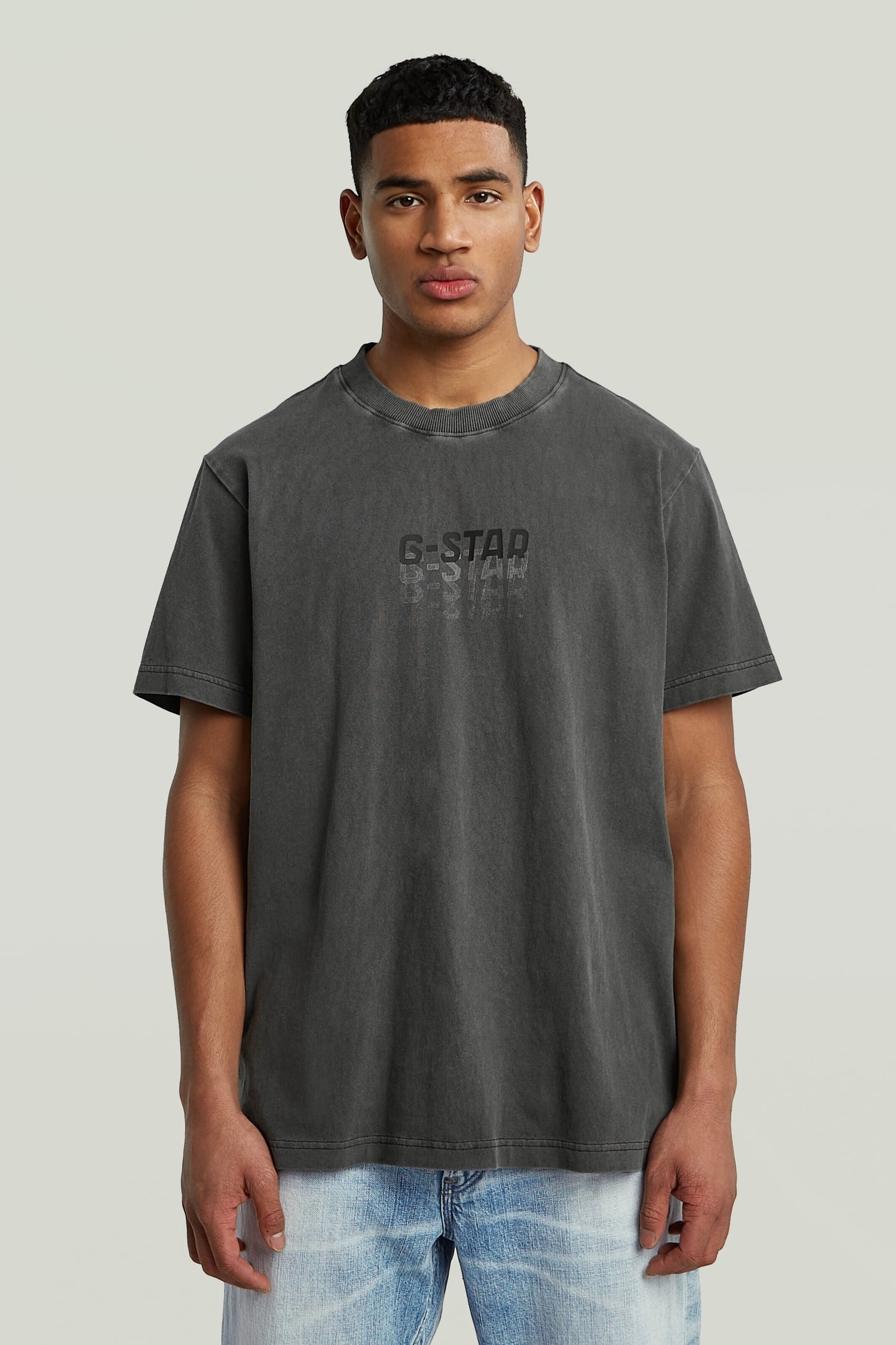 MULTI LOGO OVERDYED LOOSE R T DK BLACK GD 2