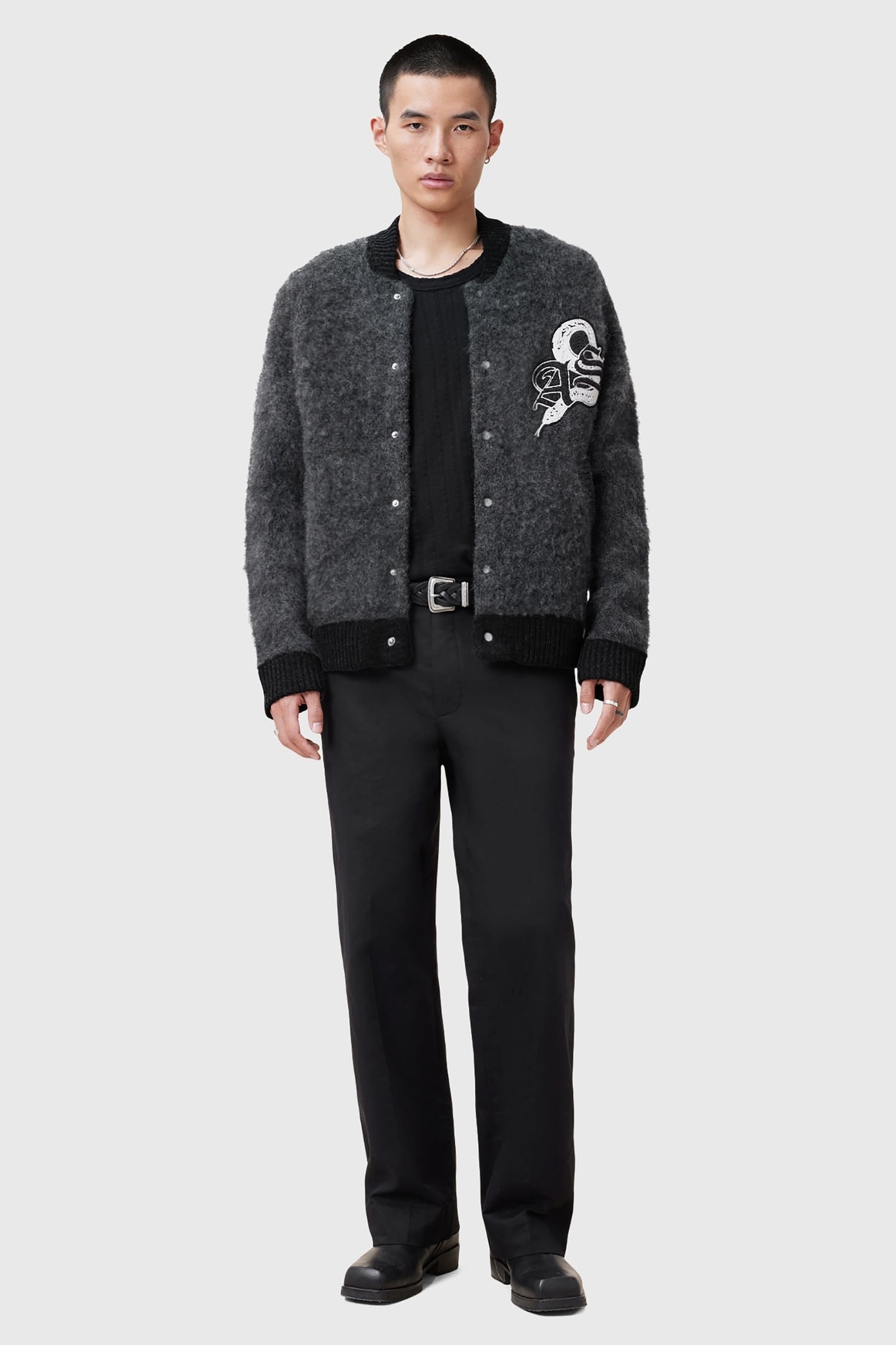 JACKSON CARDIGAN CHARCOAL GREY 2