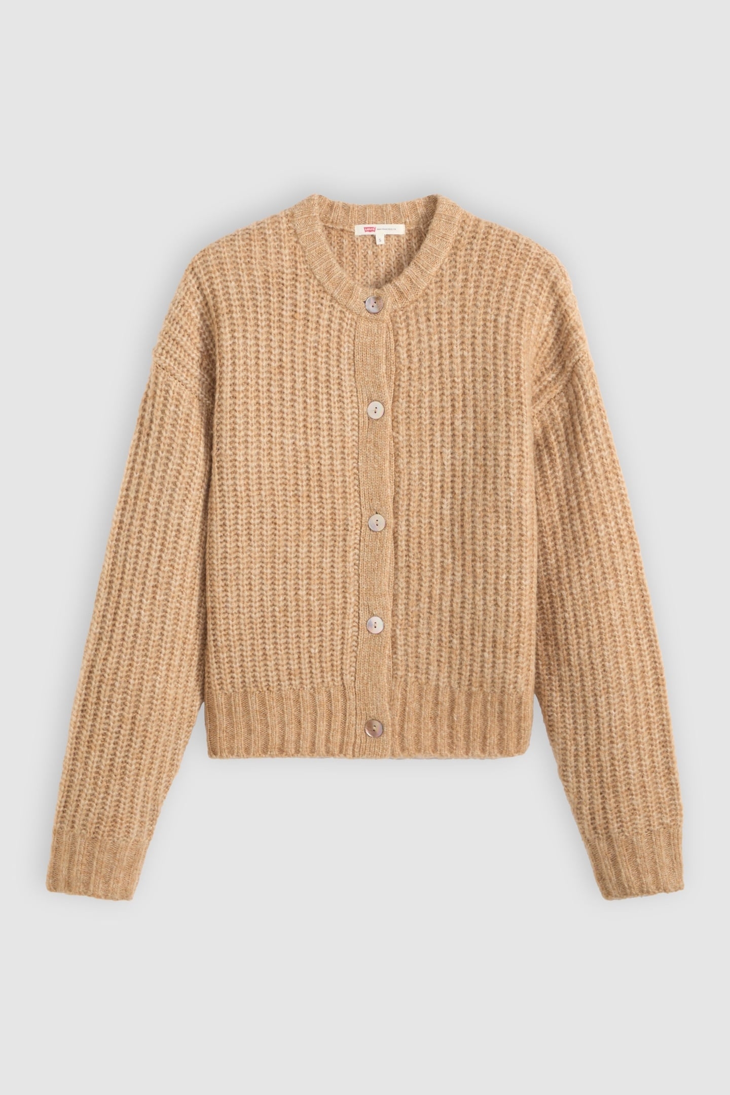 LUNA SHELL BUTTON CARDIGAN NEUTRAL 4
