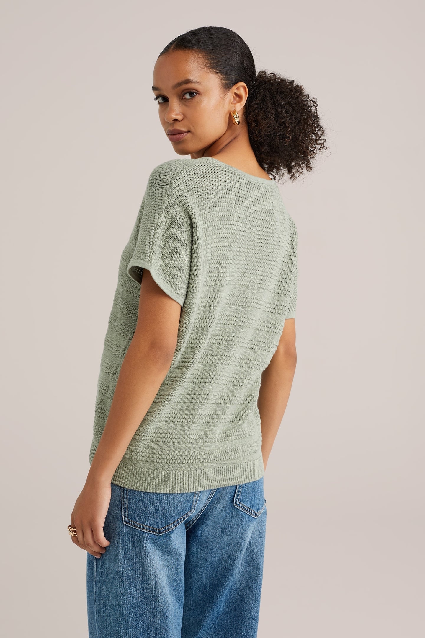 KNITTED PULLOVER LIGHT GREEN 2