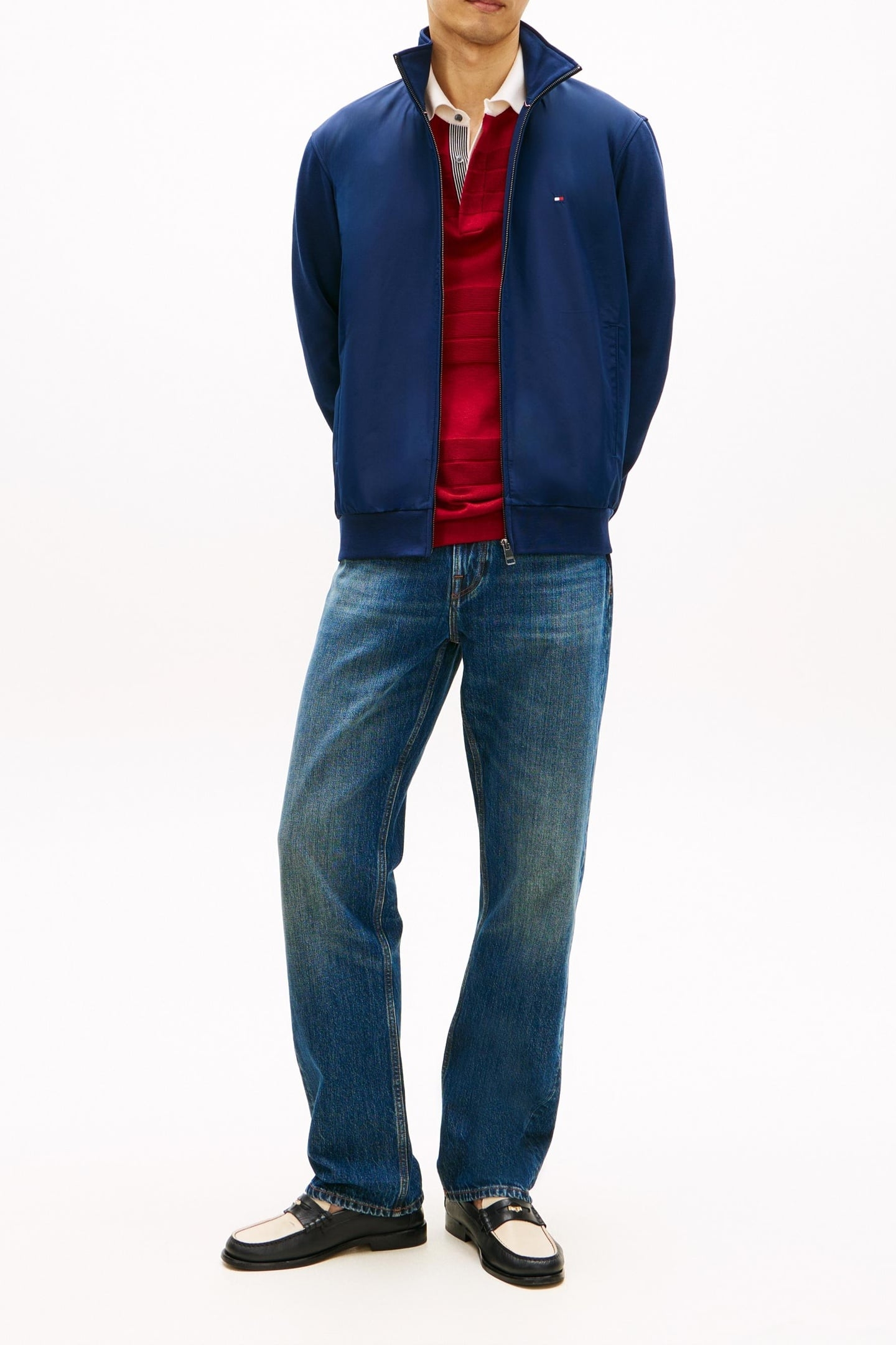 ESSENTIAL INTECHNO MIX ZIP THRU CARBON NAVY 1